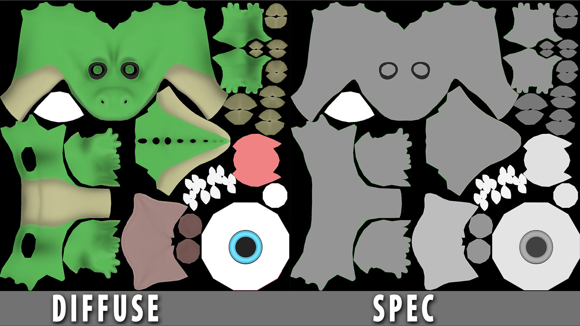 Crocodile  Cartoon Low-poly 3D model_8