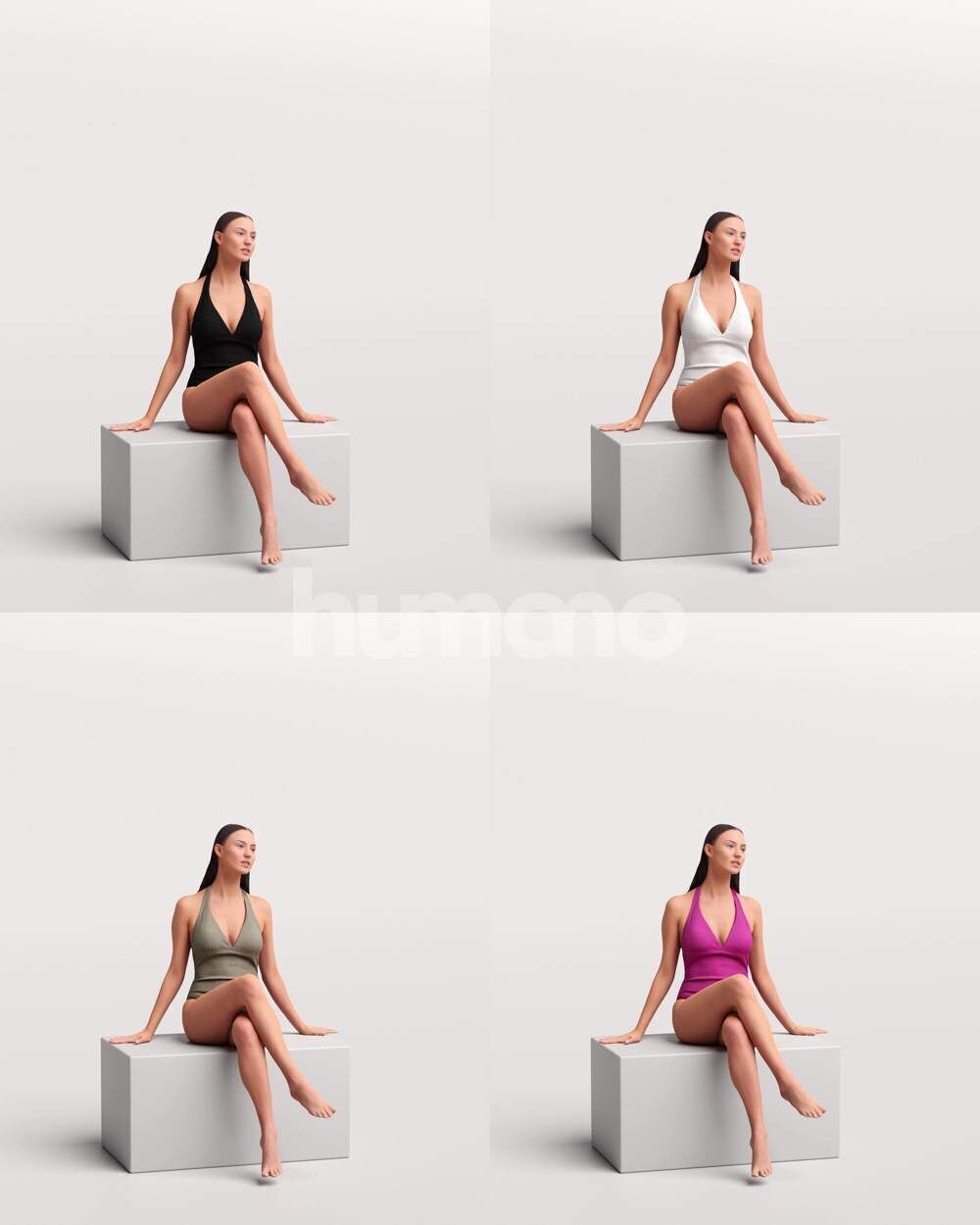 Humano 12-Collection 2511 - LUXURY POOL 2 -12 x 3D models  3D model_24
