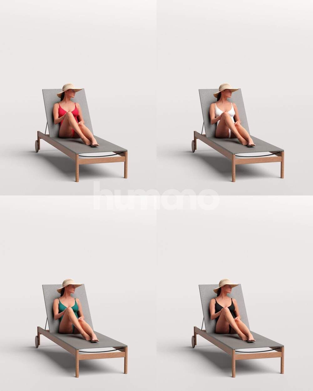 Humano 12-Collection 2511 - LUXURY POOL 2 -12 x 3D models  3D model_19