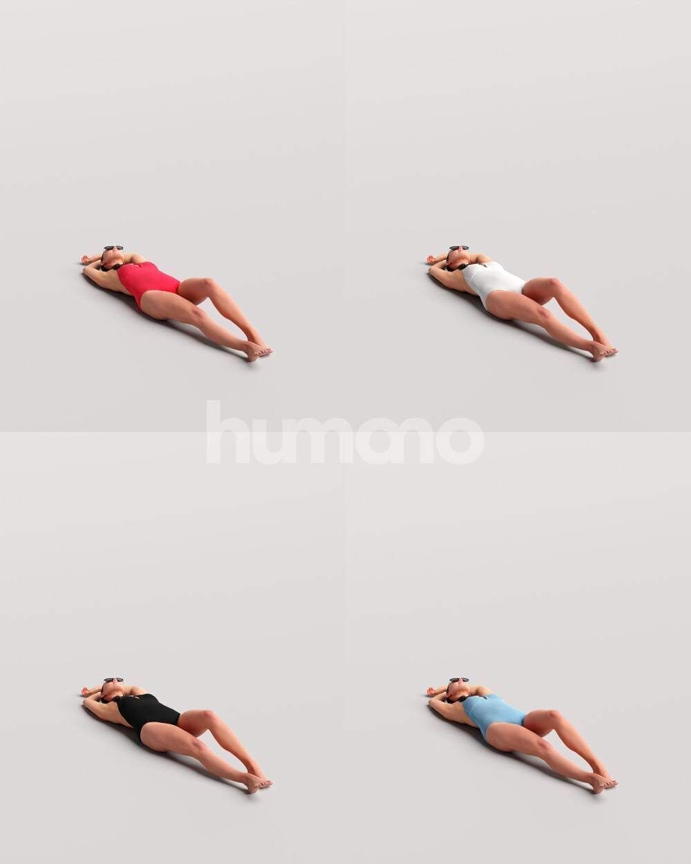 Humano 12-Collection 2511 - LUXURY POOL 2 -12 x 3D models  3D model_23
