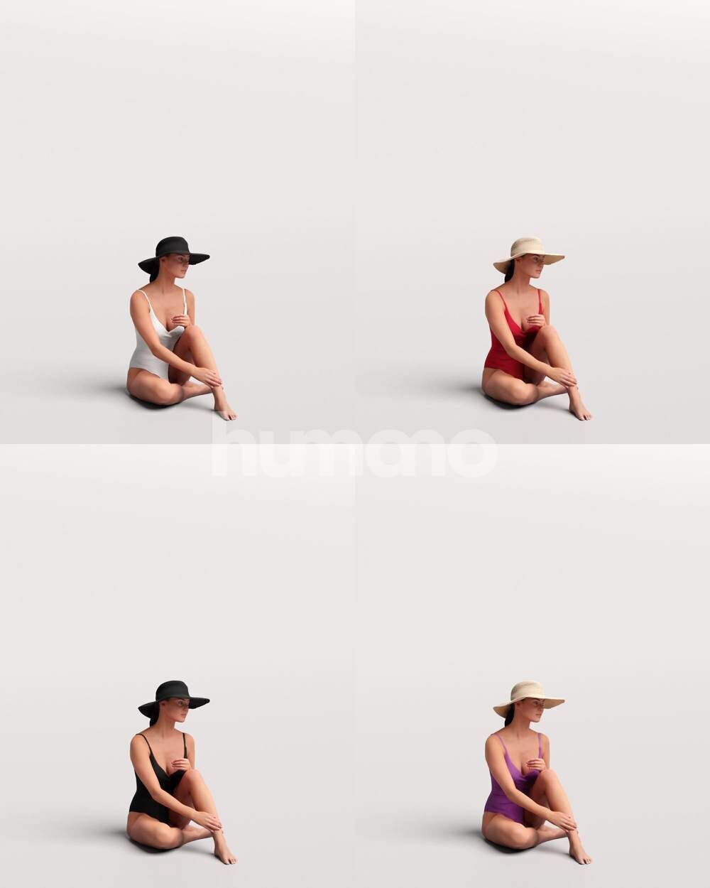 Humano 12-Collection 2511 - LUXURY POOL 2 -12 x 3D models  3D model_20