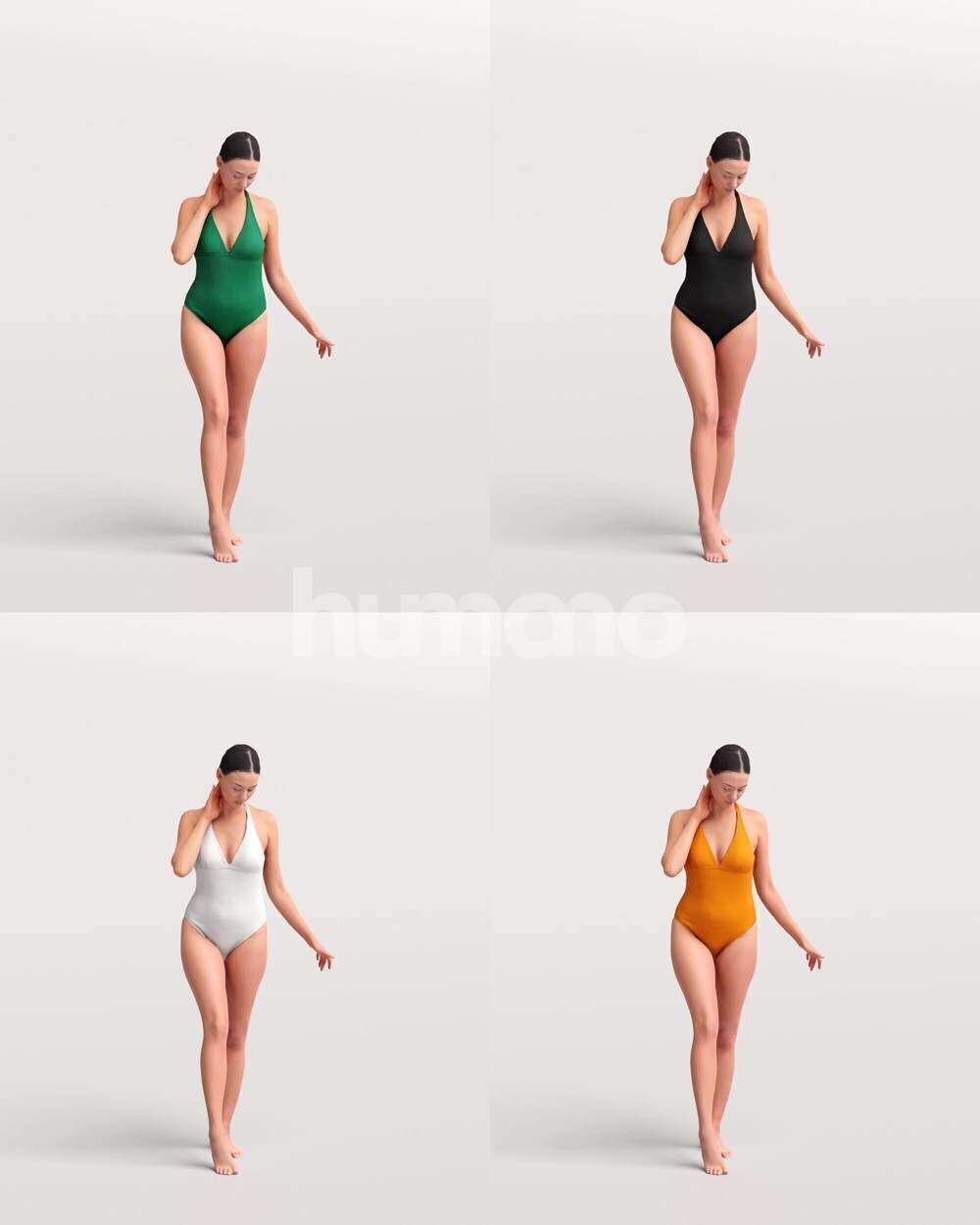 Humano 12-Collection 2511 - LUXURY POOL 2 -12 x 3D models  3D model_22
