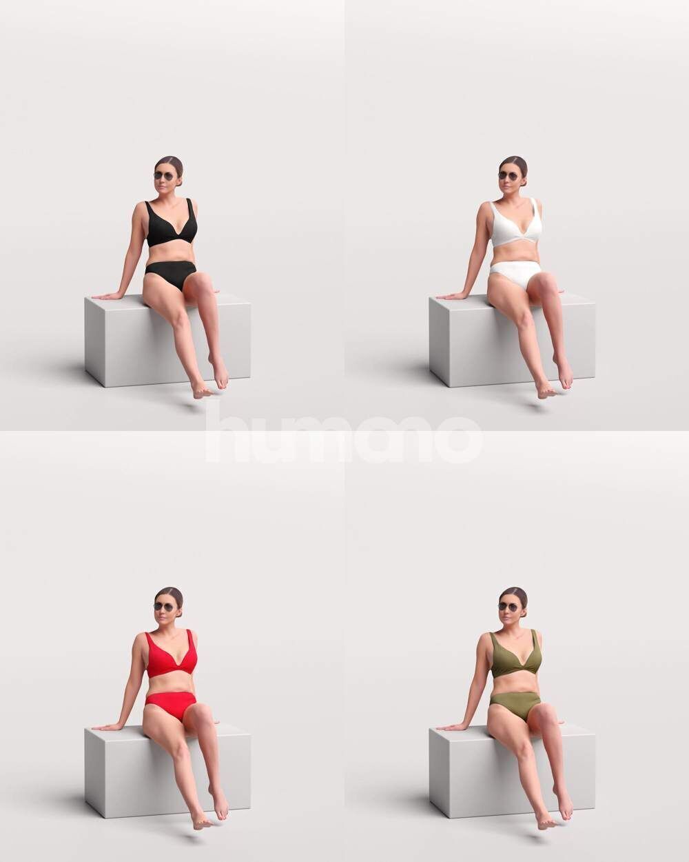 Humano 12-Collection 2511 - LUXURY POOL 2 -12 x 3D models  3D model_16