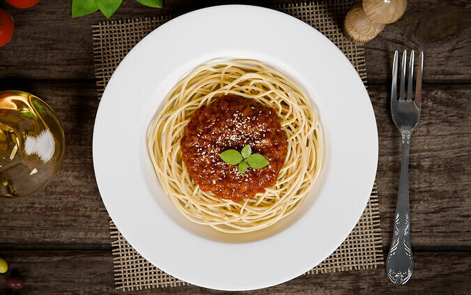 Pasta Plate 3d Scene 3D model 4