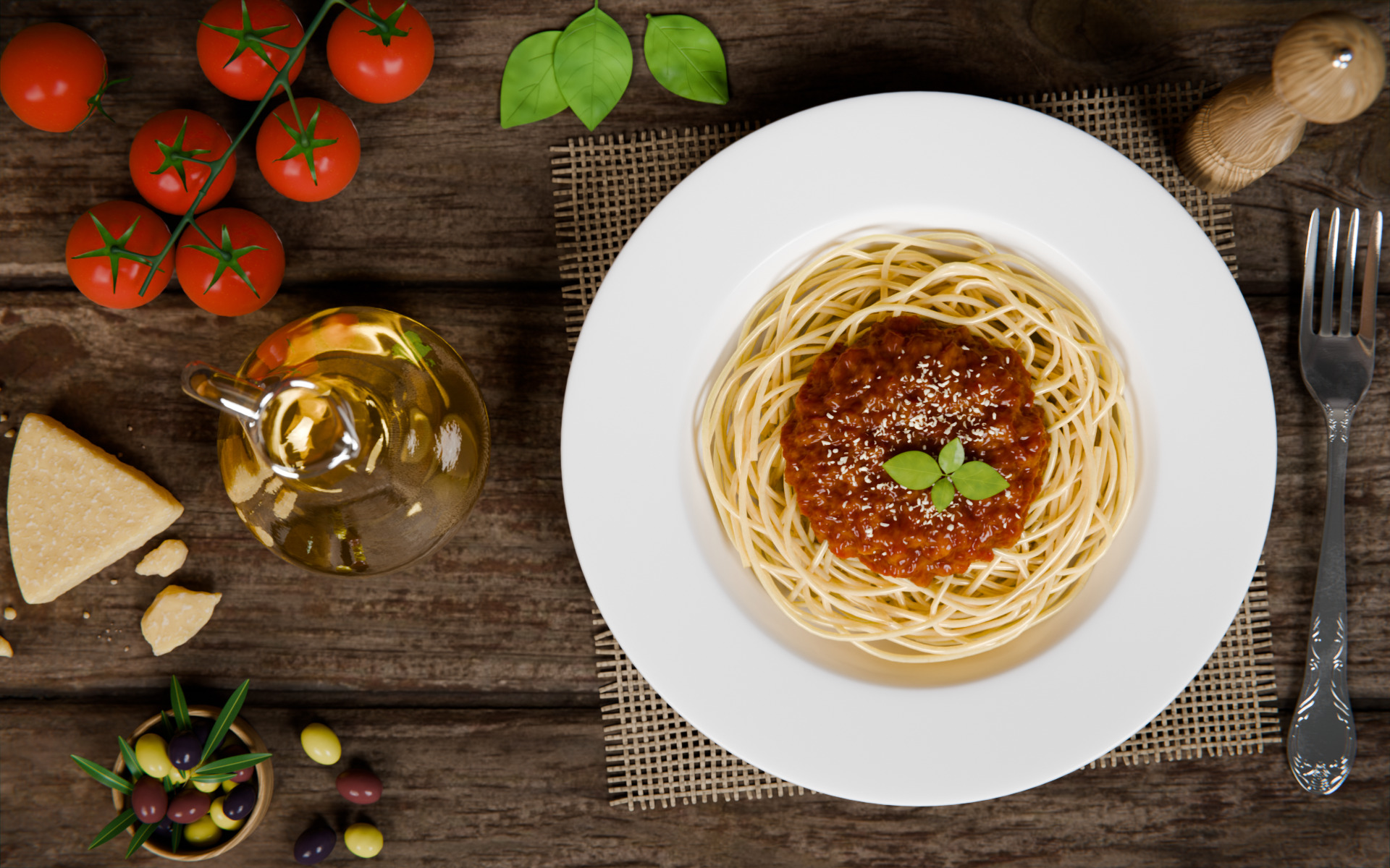 Pasta Plate 3d Scene 3D model_8