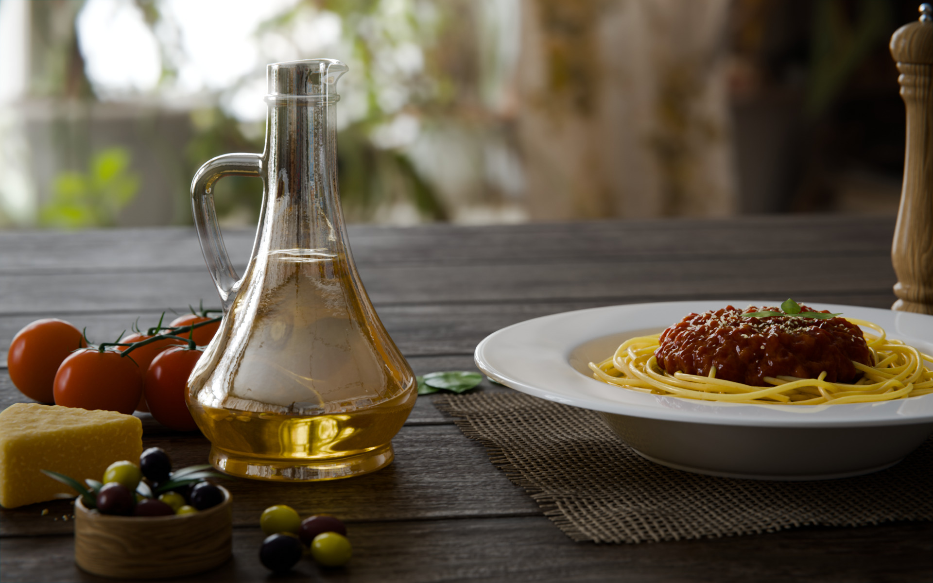 Pasta Plate 3d Scene 3D model_2