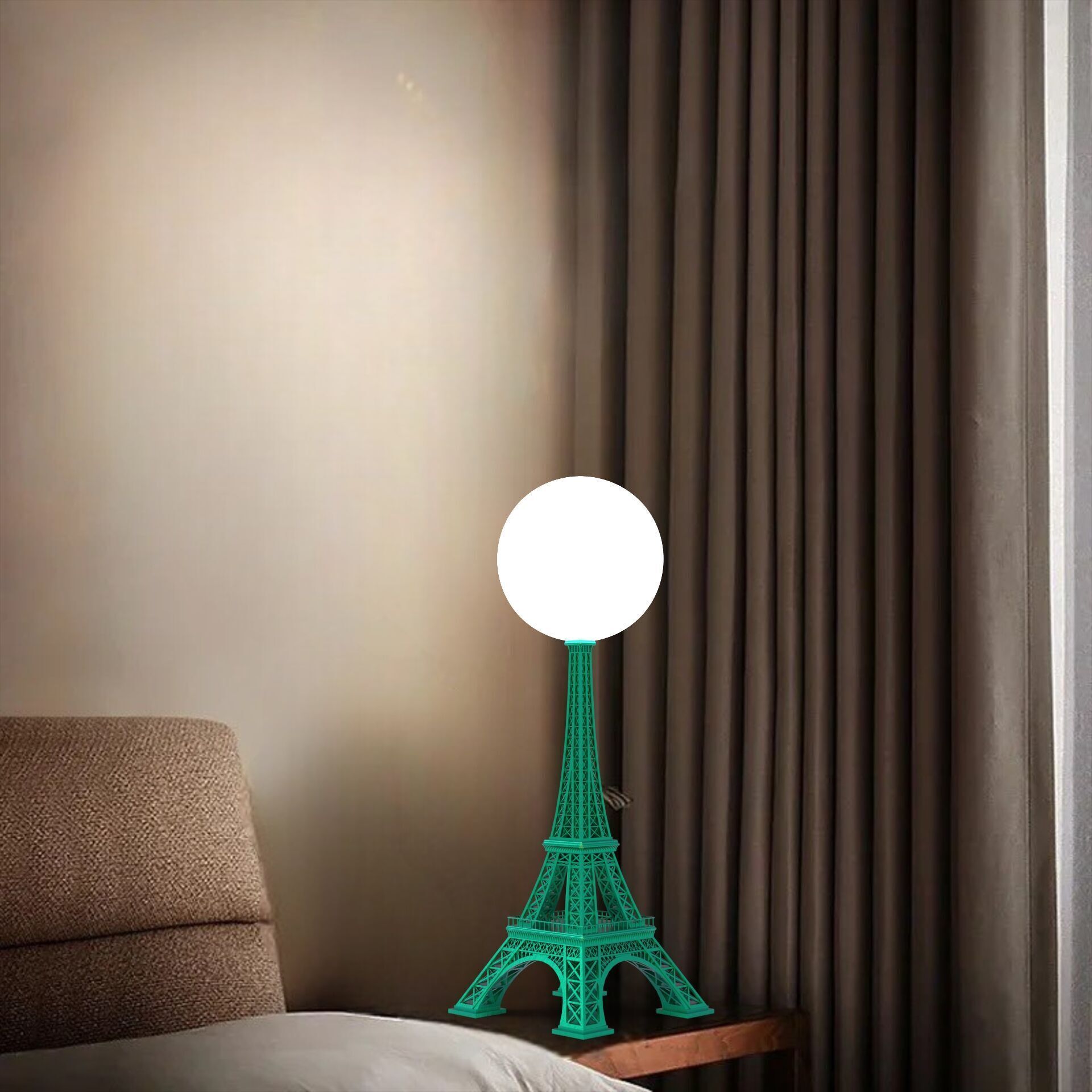 eiffel tower lamp 3D print model_1