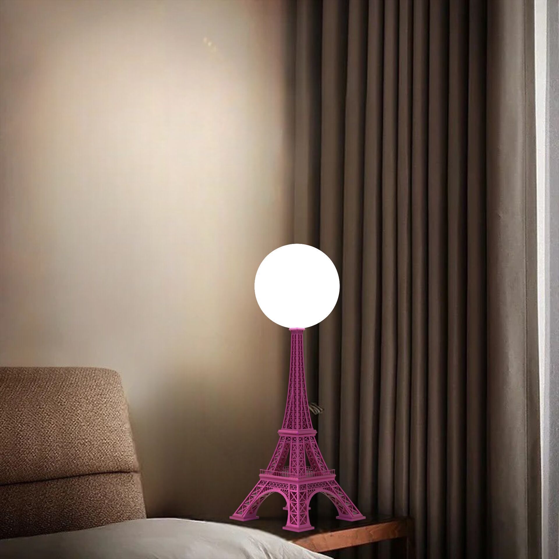 eiffel tower lamp 3D print model_2