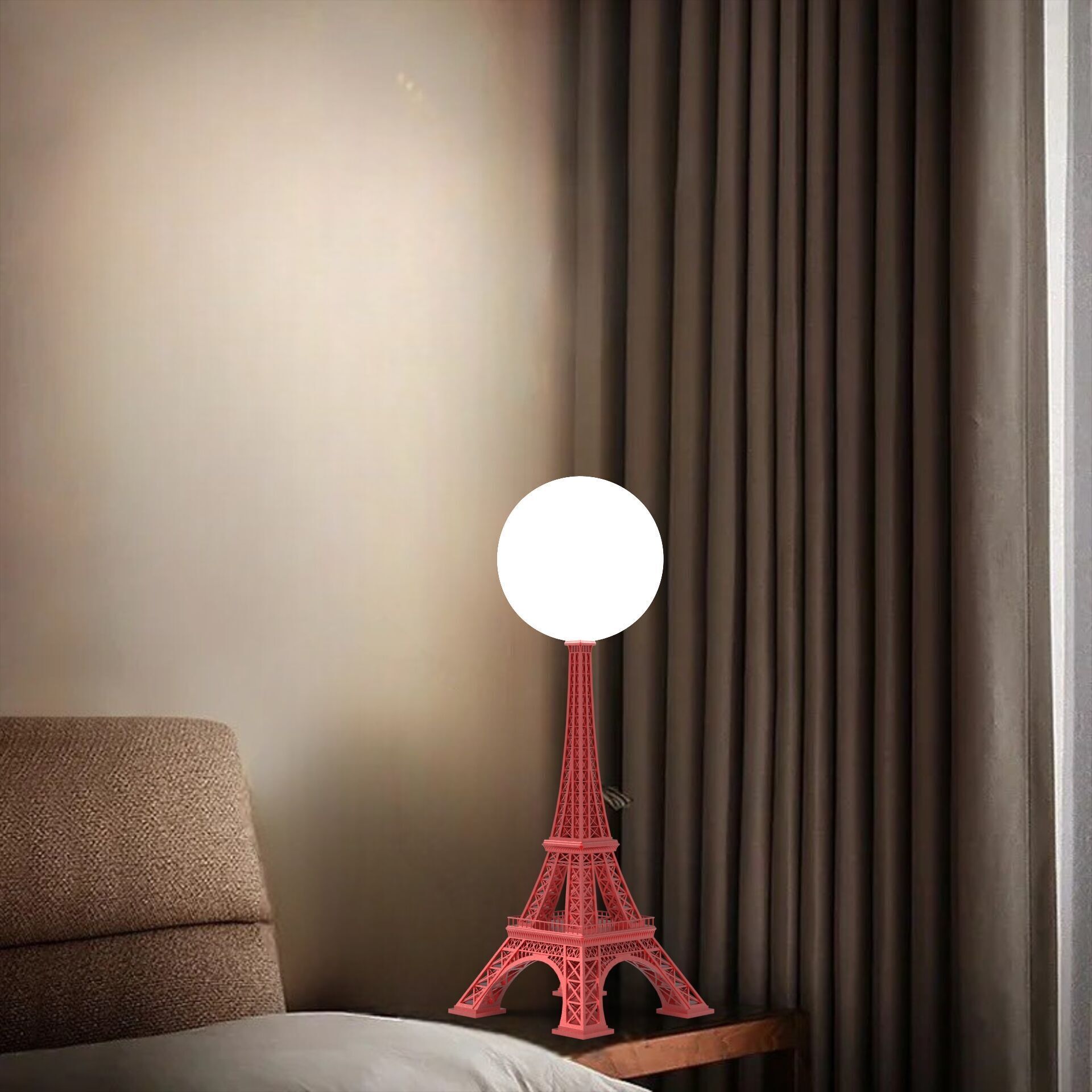 eiffel tower lamp 3D print model_3
