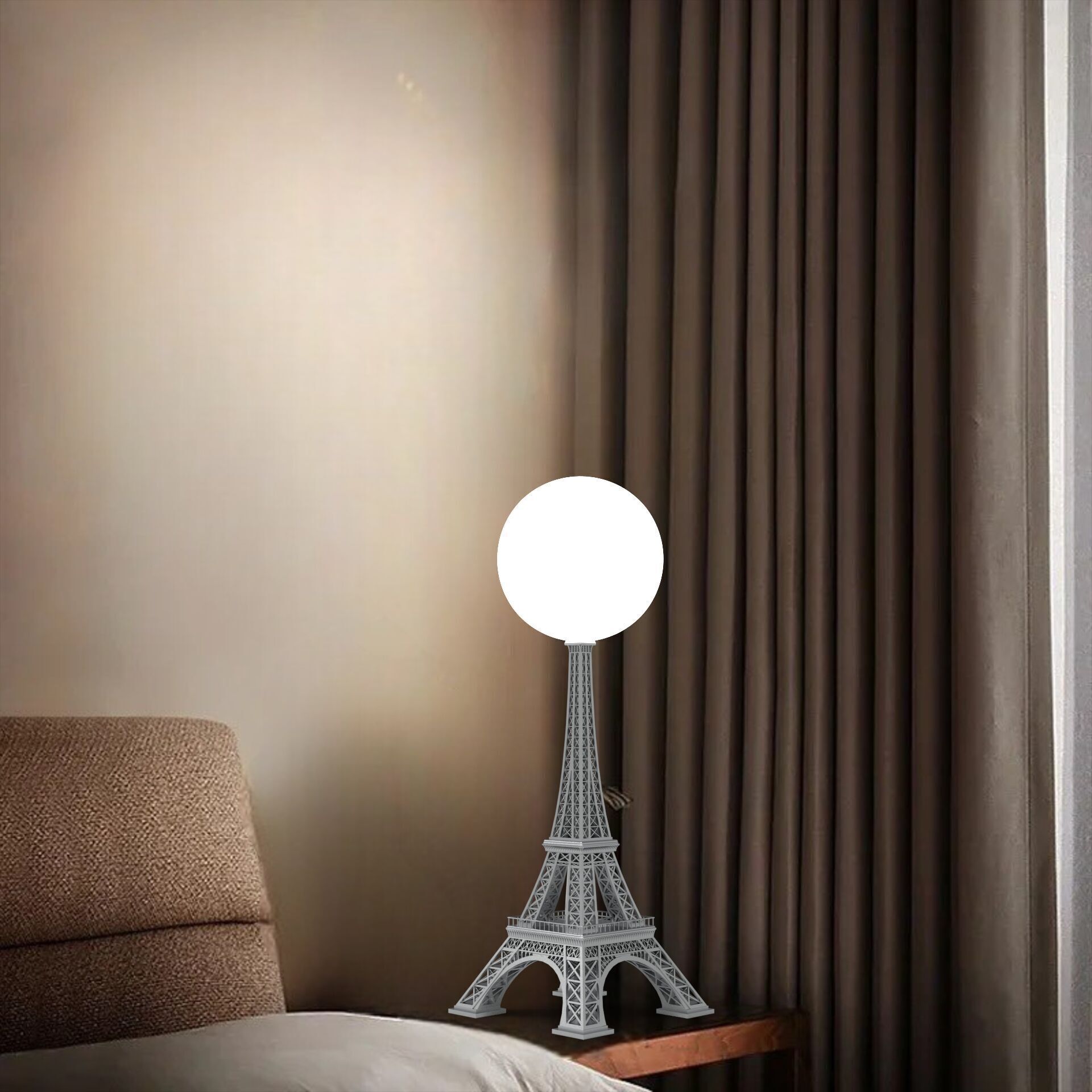 eiffel tower lamp 3D print model_4