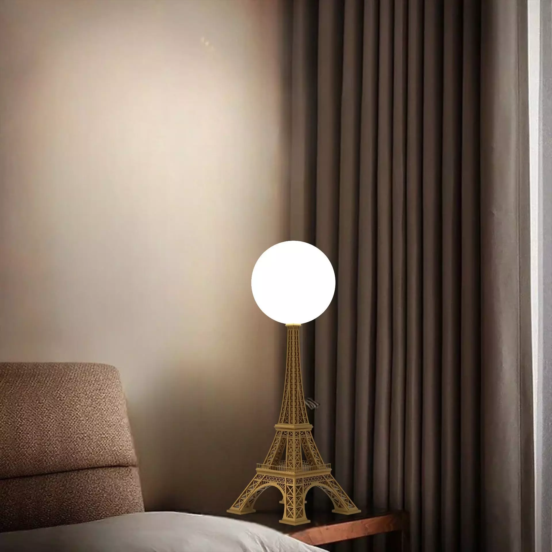 eiffel tower lamp 3D print model_0