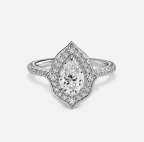 Halo Engagement Ring  01