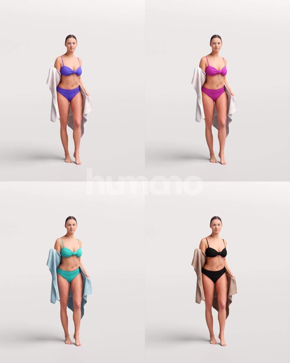 Humano 12-Collection 2510 - ARUND THE POOL -12 x 3D models  3D model_24