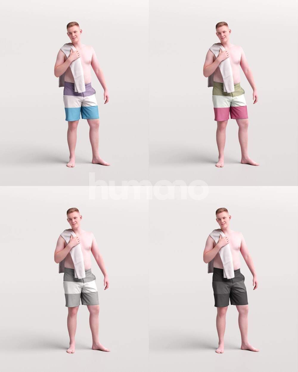 Humano 12-Collection 2510 - ARUND THE POOL -12 x 3D models  3D model_18