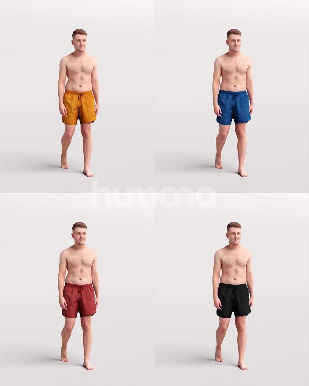 Humano 12-Collection 2510 - ARUND THE POOL -12 x 3D models  3D model_17