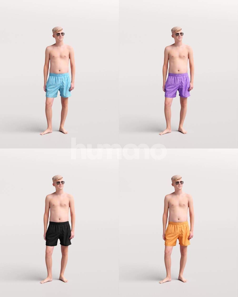 Humano 12-Collection 2510 - ARUND THE POOL -12 x 3D models  3D model_16