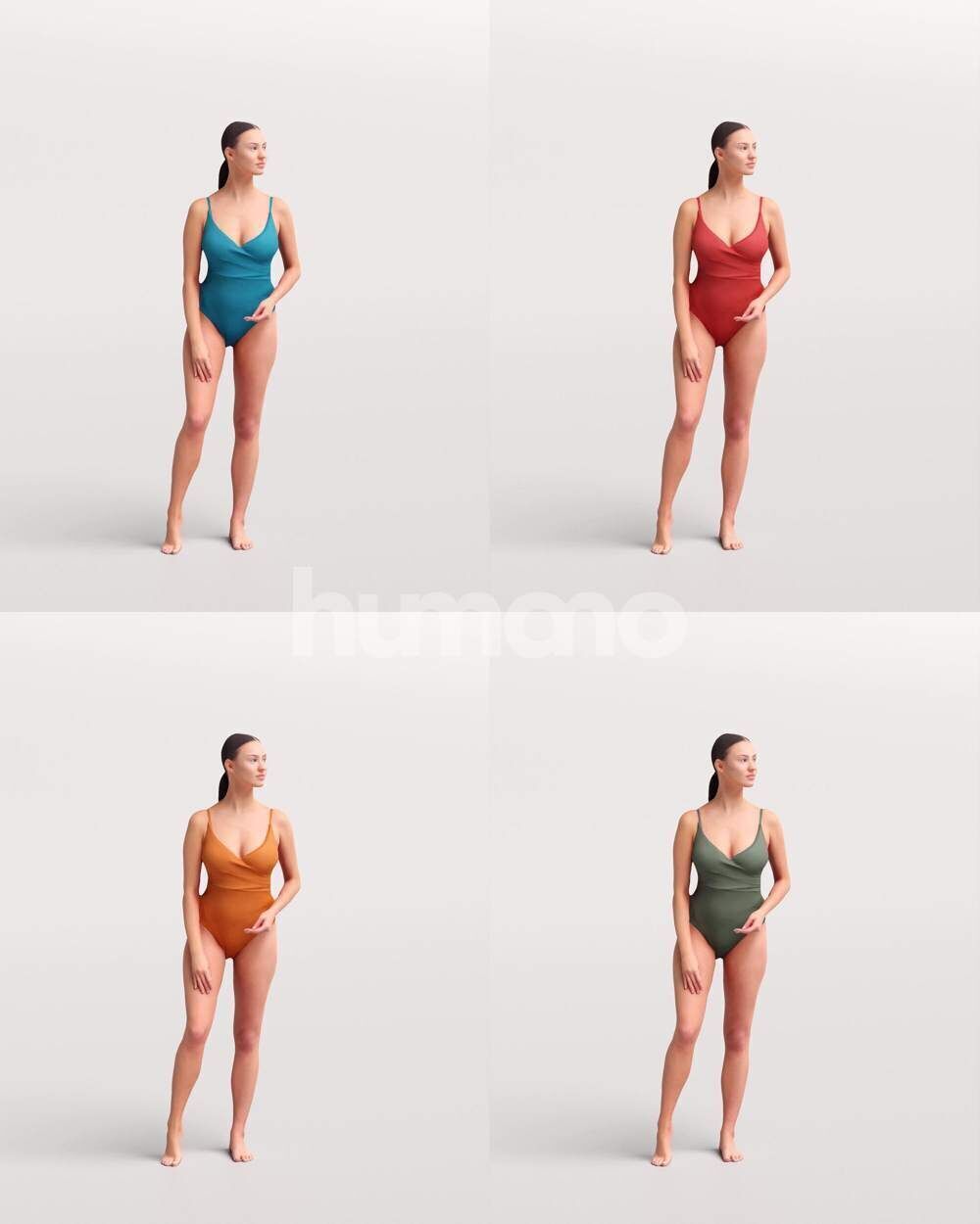 Humano 12-Collection 2510 - ARUND THE POOL -12 x 3D models  3D model_23