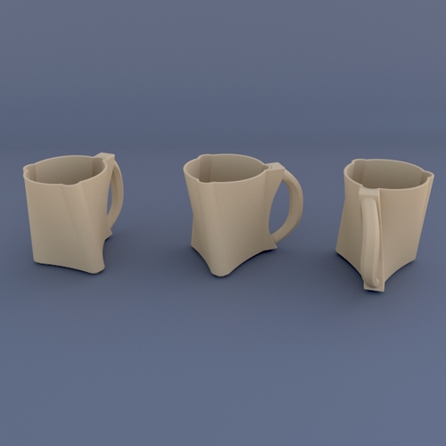 Stylish mug design concept CAD model 3D Model 3D printable OBJ STL 3DM