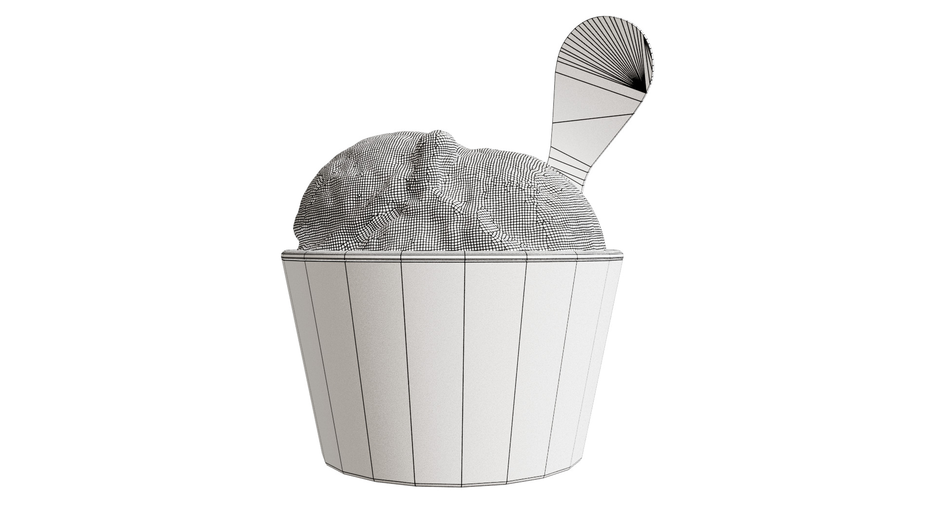  Ice Cream Cup 4 Different Color 3D model_6