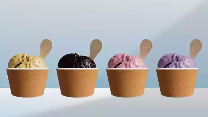  Ice Cream Cup 4 Different Color
