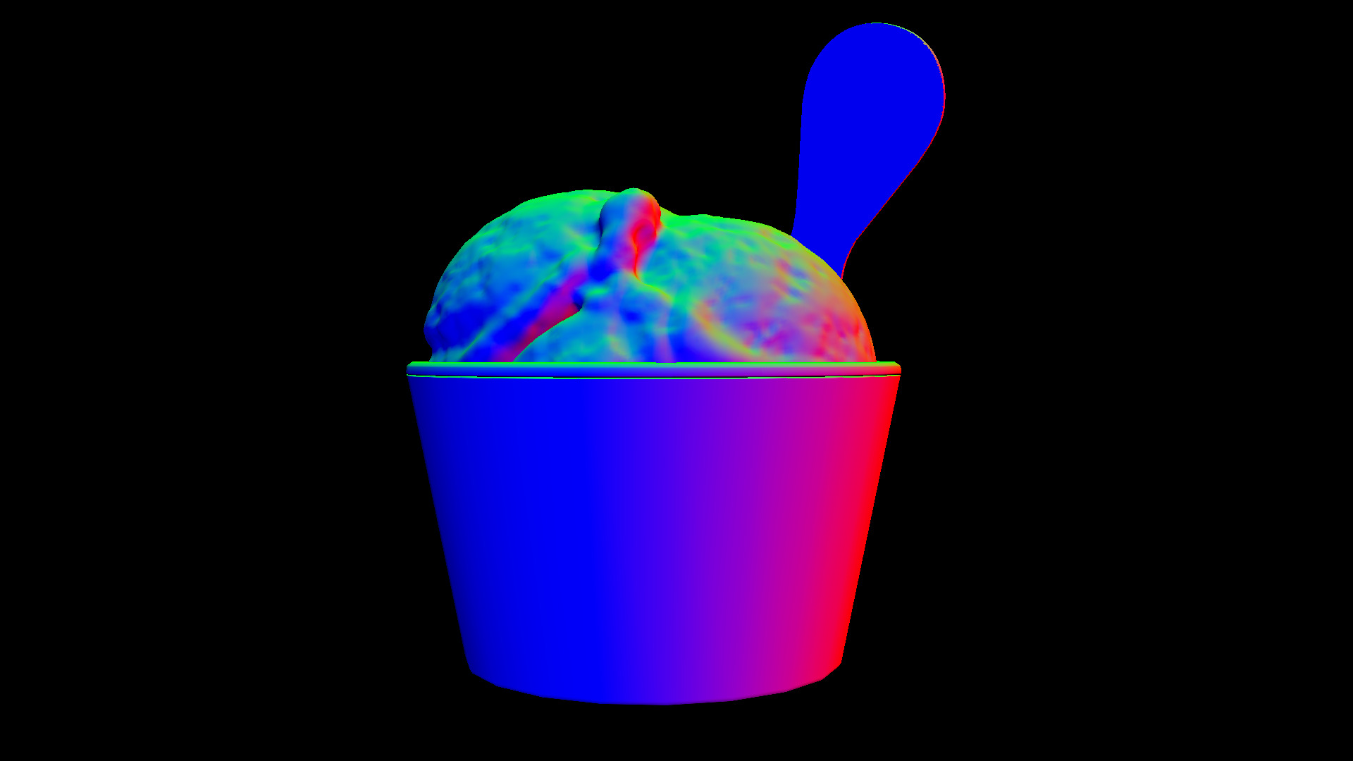  Ice Cream Cup 4 Different Color 3D model_5