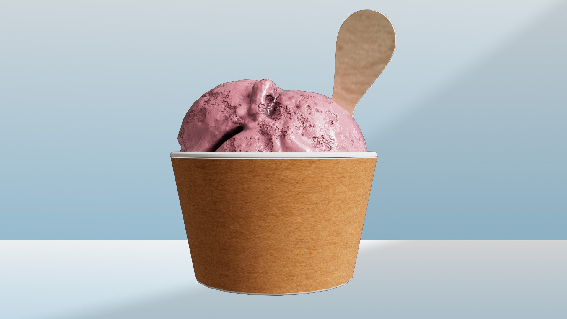  Ice Cream Cup 4 Different Color 3D model_1