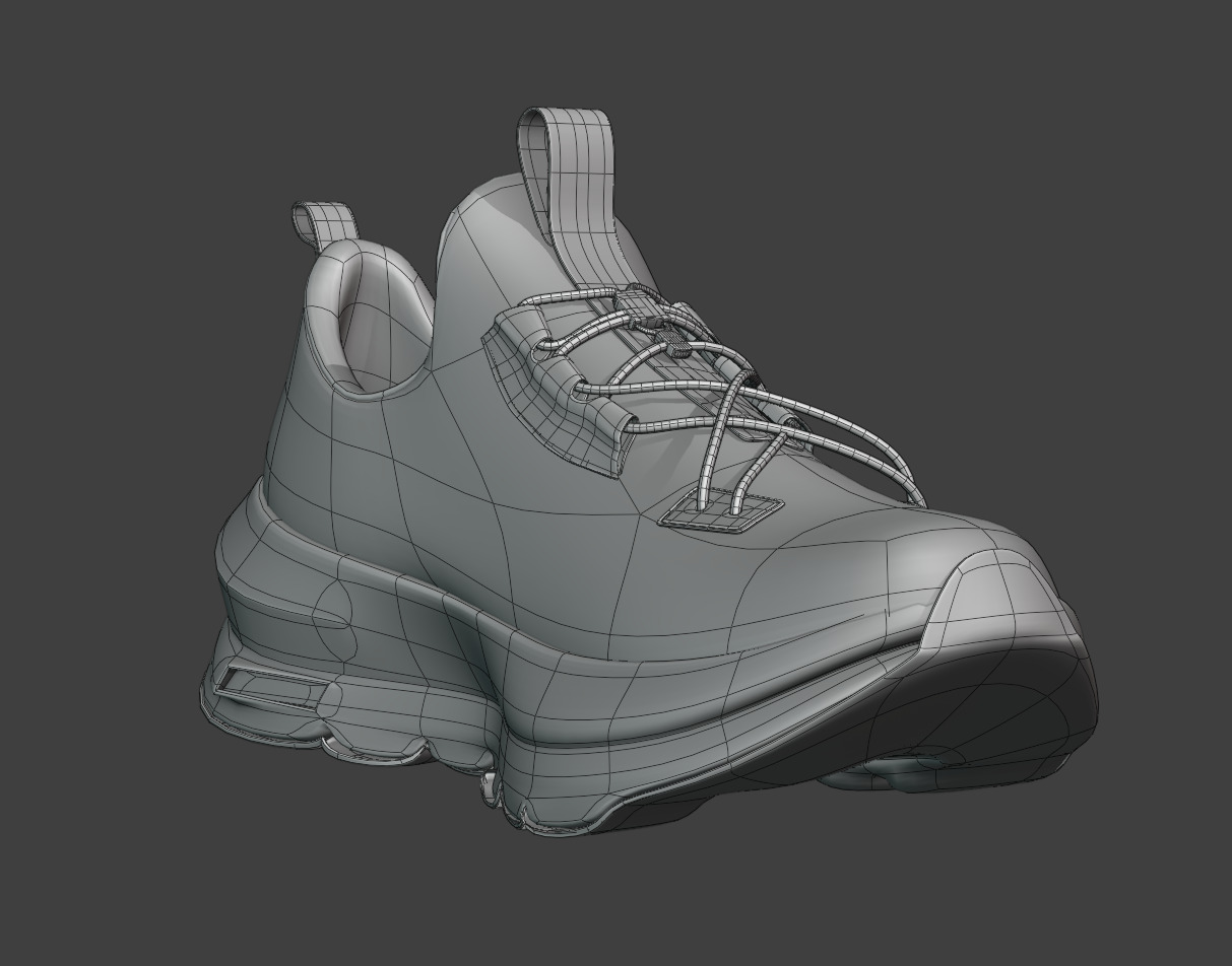 High quality Sneaker Model 3D model_3