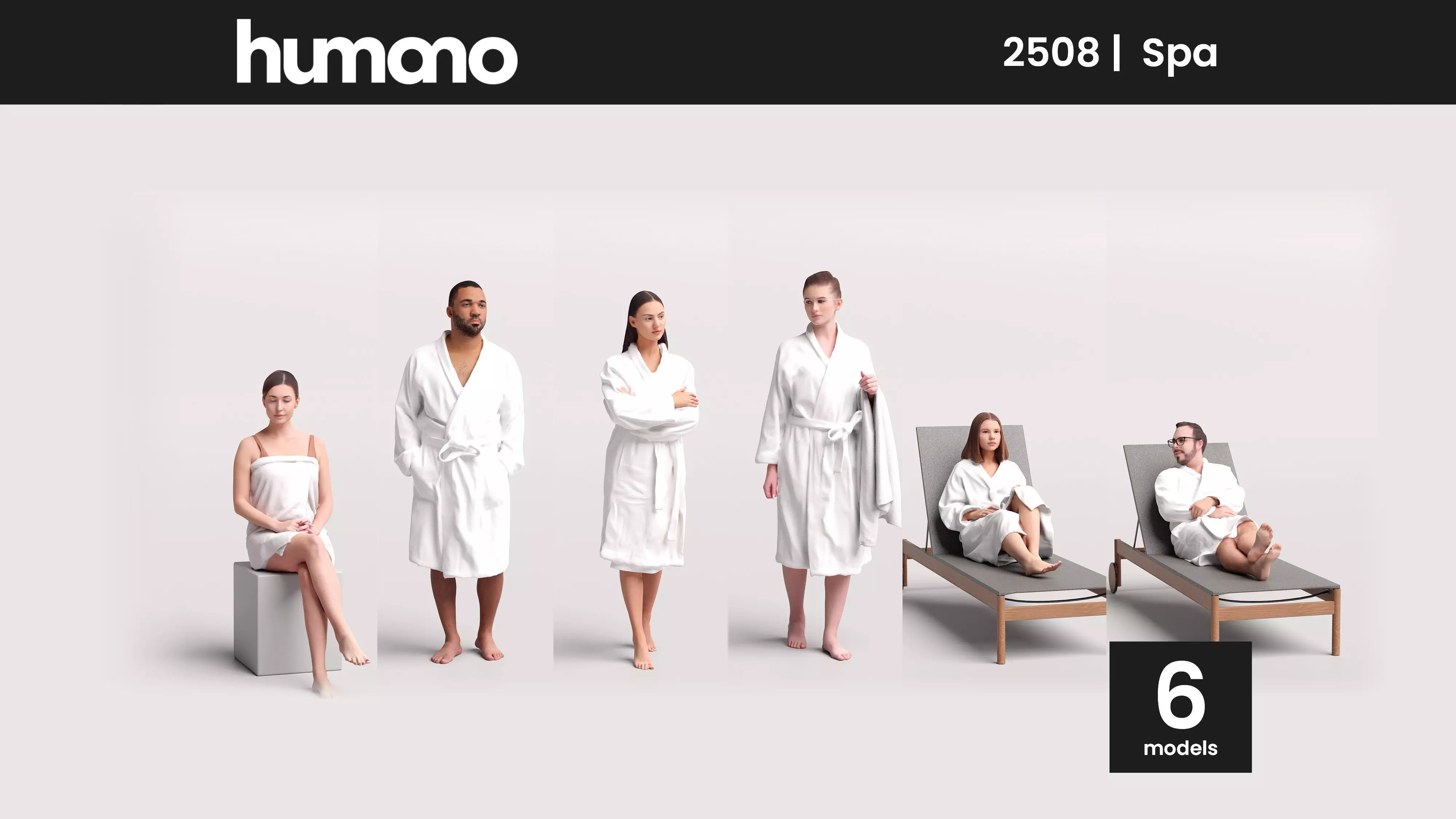 Humano 6-Collection 2508 - SPA -6 x 3D models 3D model