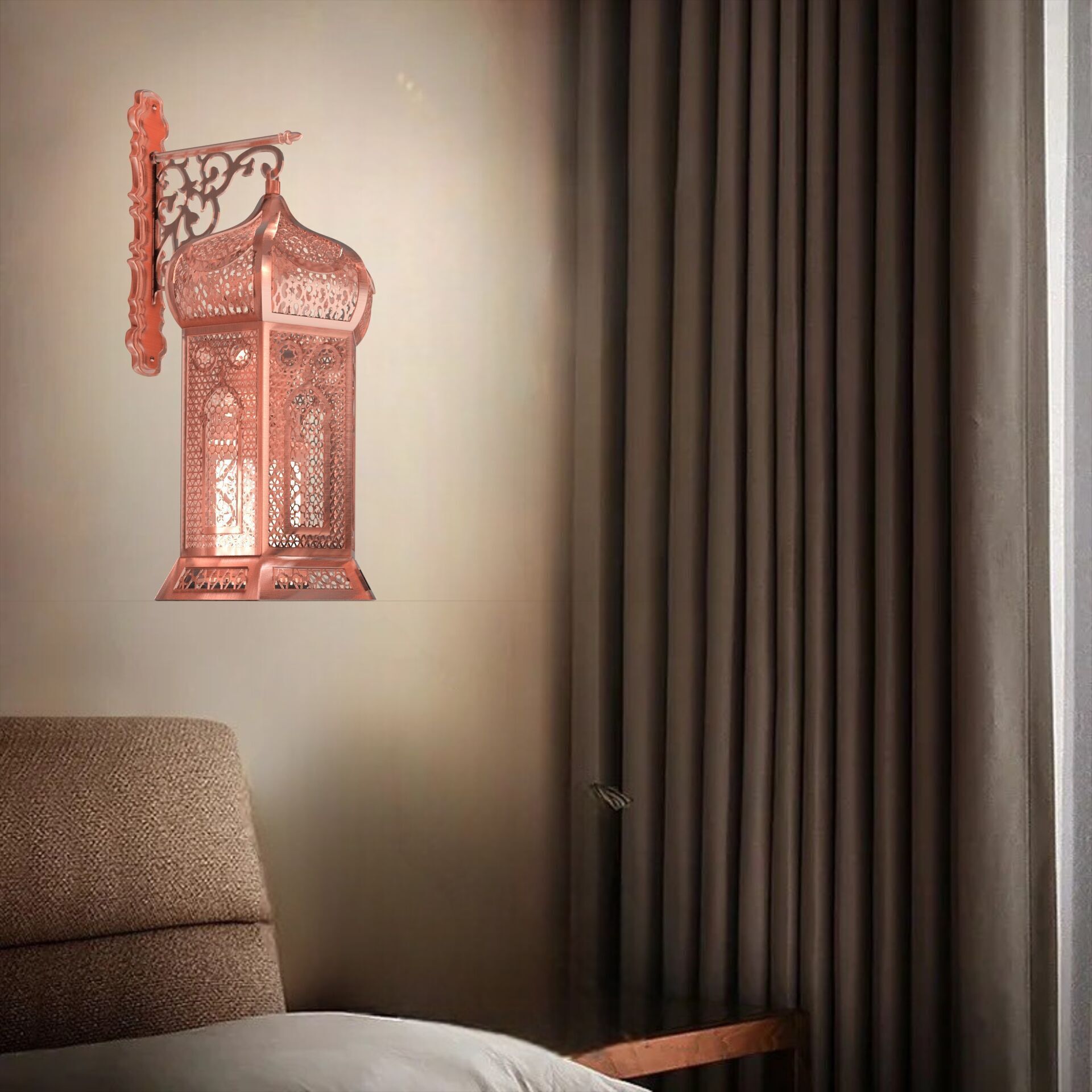 arabic wall Lamp 3D print model_3