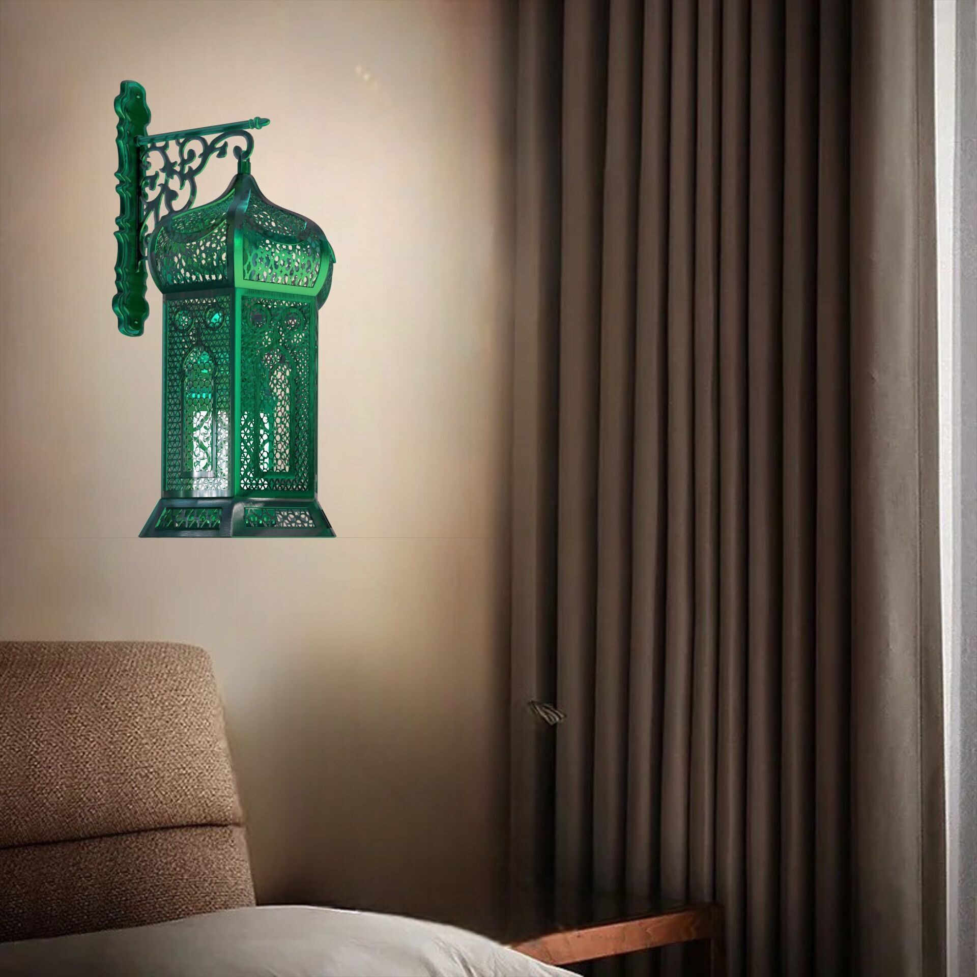 arabic wall Lamp 3D print model_1