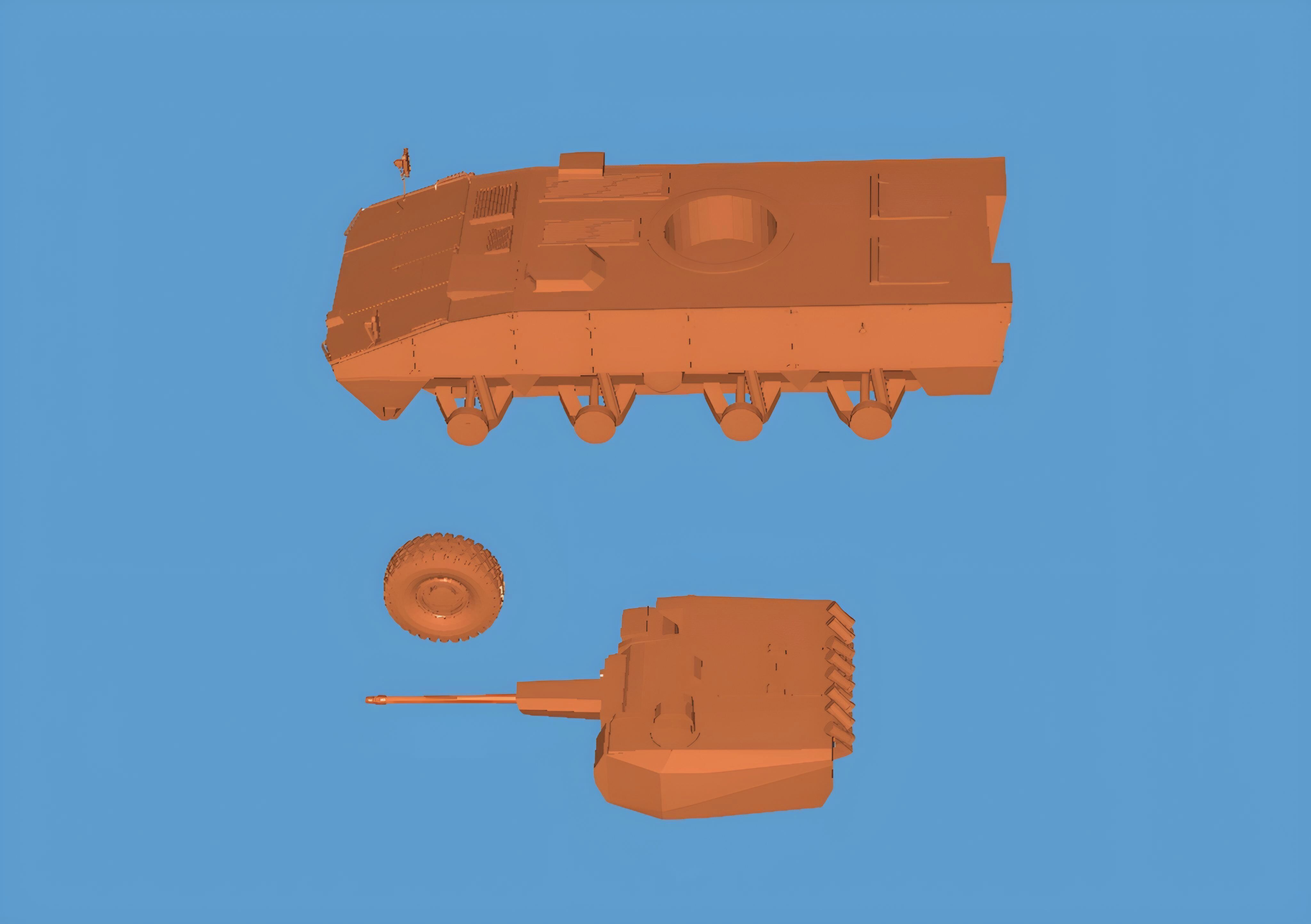 Patria amv 8x8 Croatia 3D print model_1