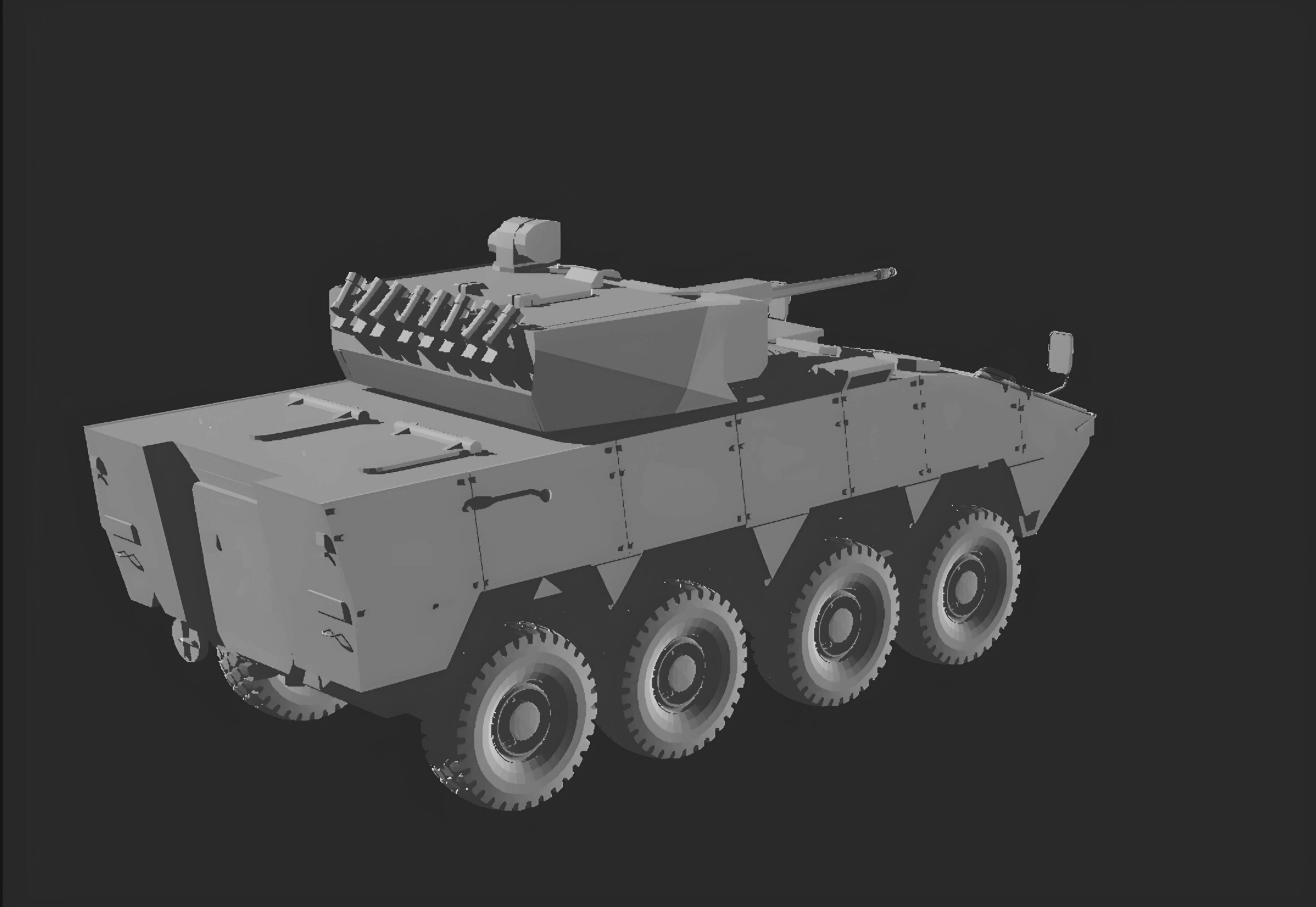 Patria amv 8x8 Croatia 3D print model_2