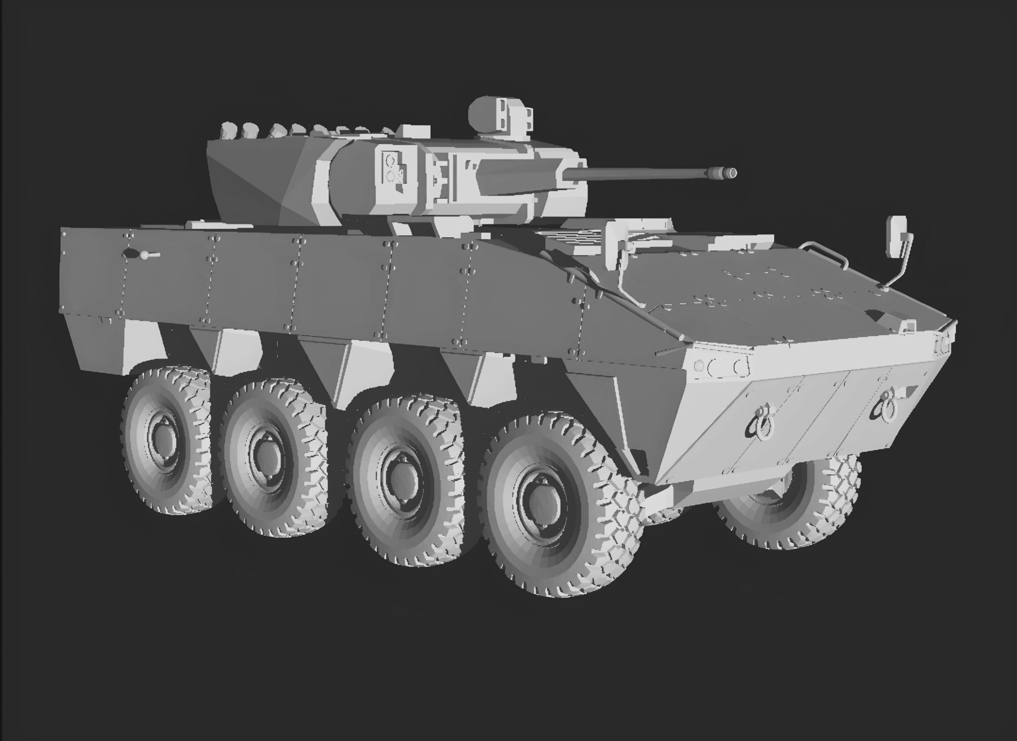 Patria amv 8x8 Croatia 3D print model_5