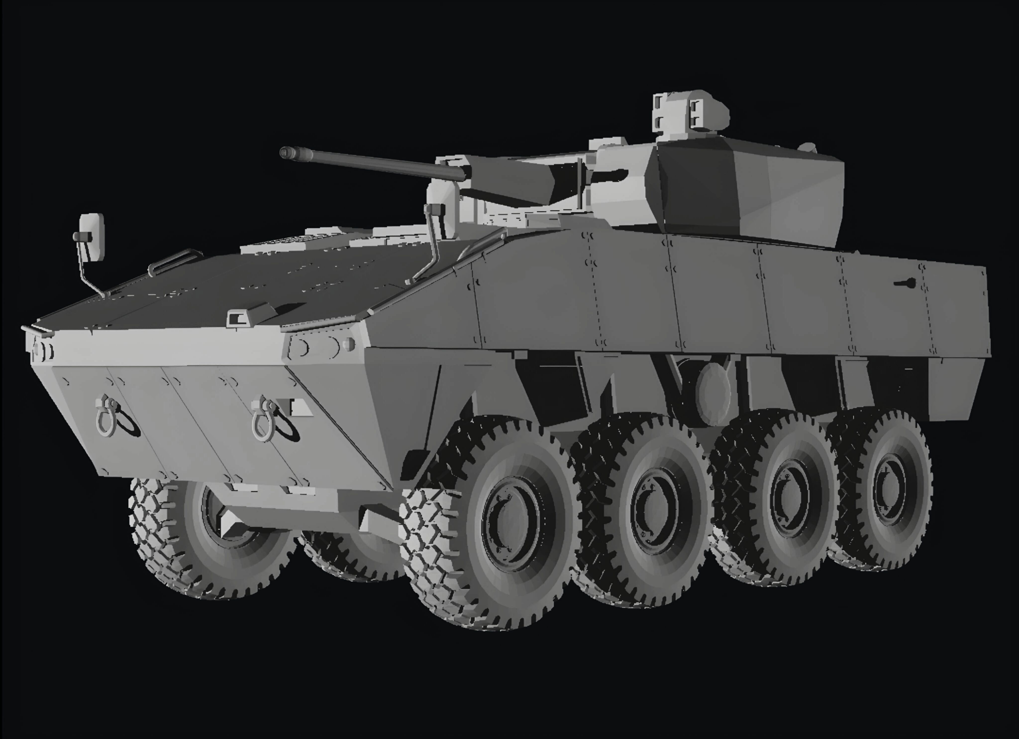 Patria amv 8x8 Croatia 3D print model_4