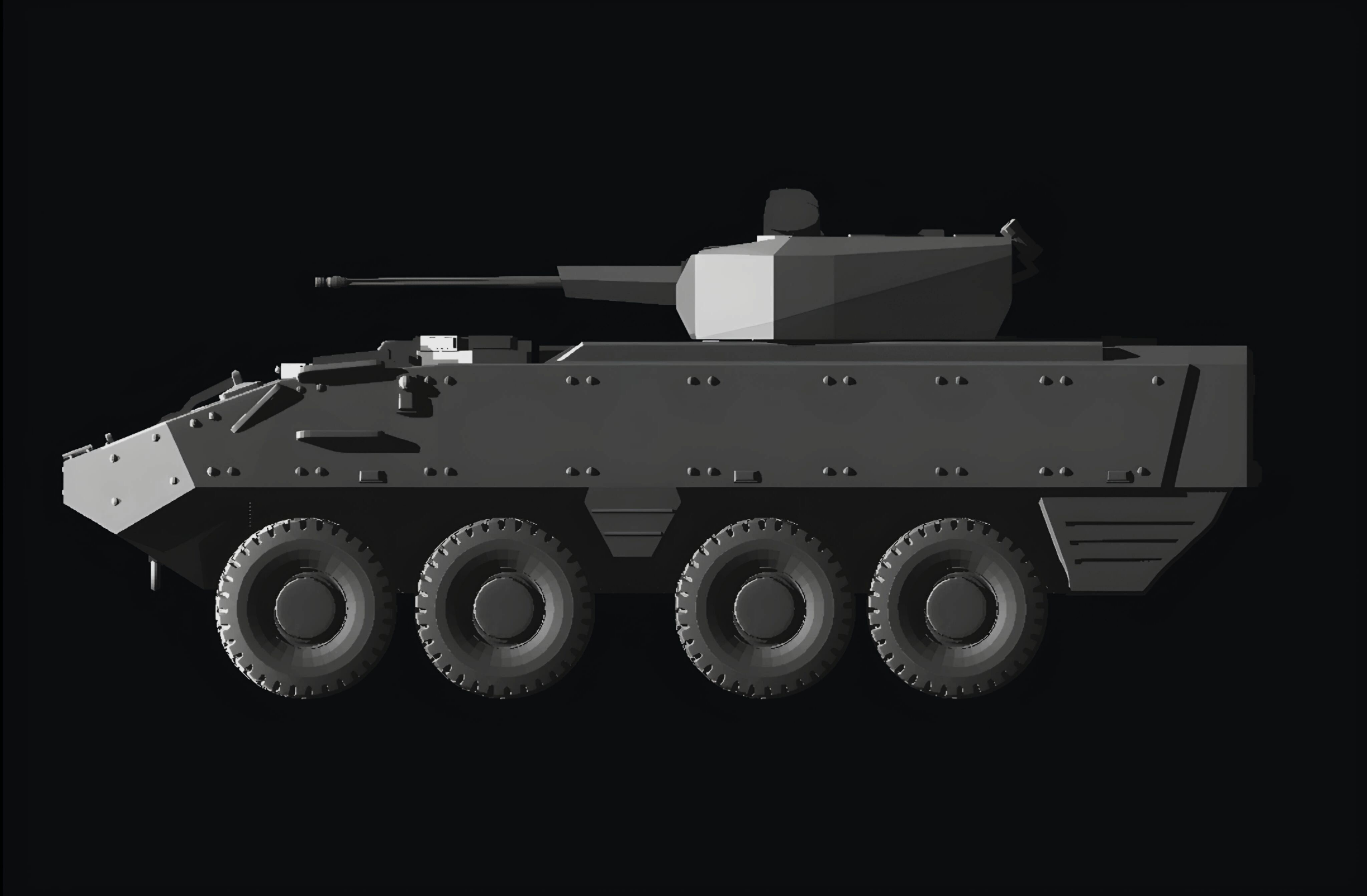 Piranha 3 ifv 8x8 botswana 3D print model_2