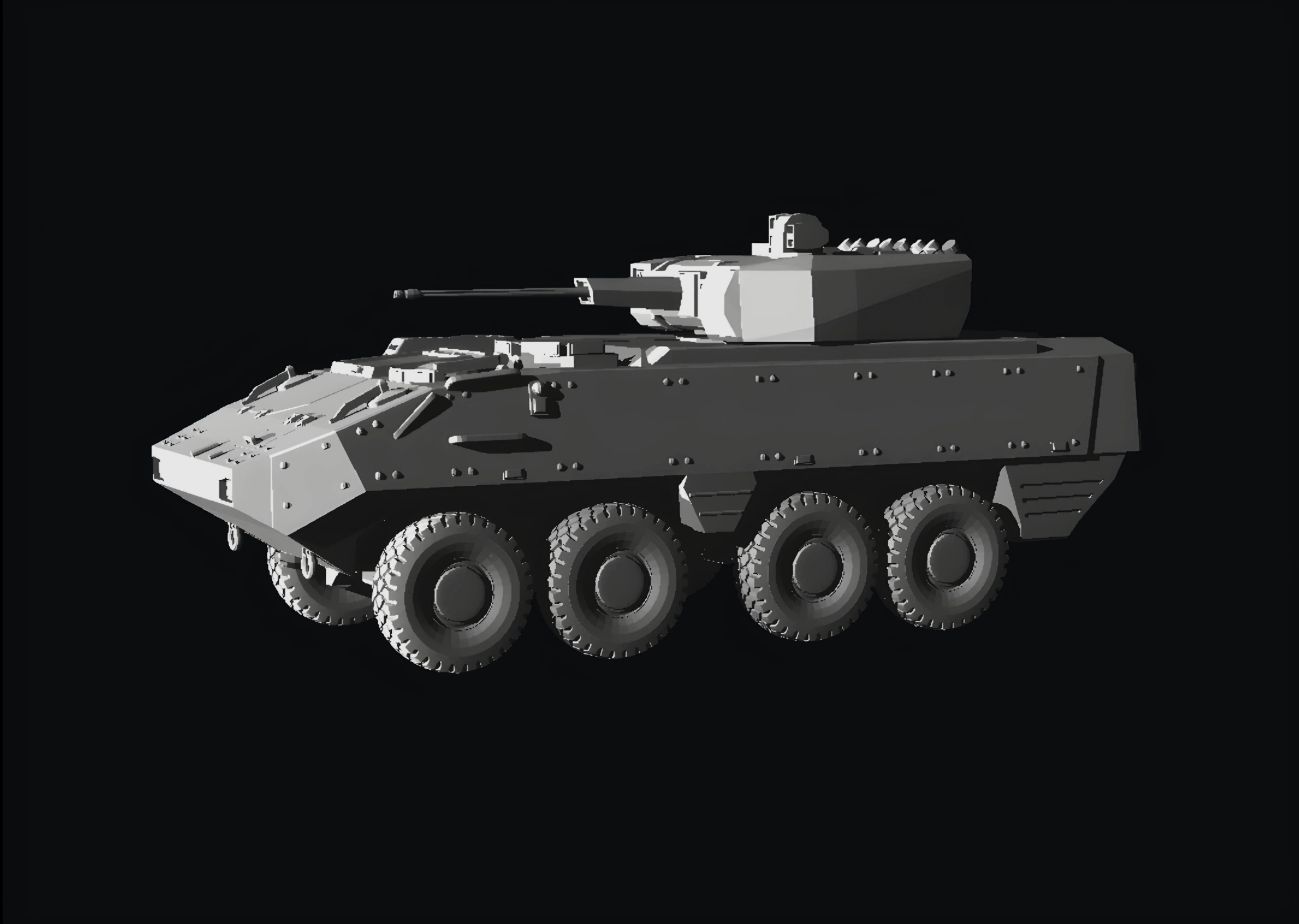 Piranha 3 ifv 8x8 botswana 3D print model_3