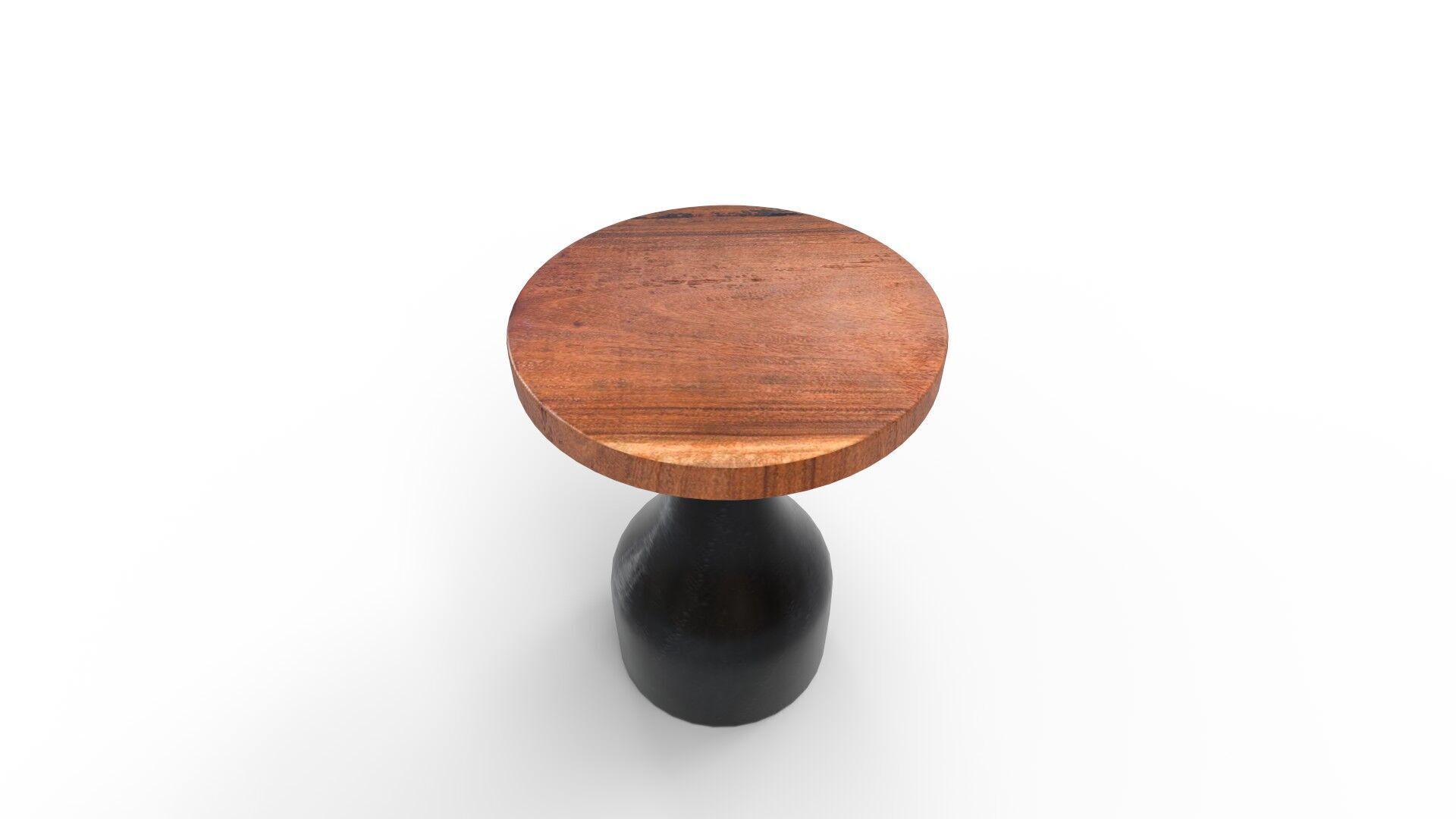 Solid Wood Pedestal End Table 3D model_5