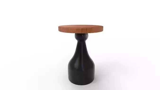 Solid Wood Pedestal End Table