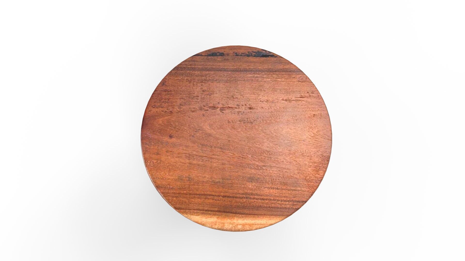 Solid Wood Pedestal End Table 3D model_6