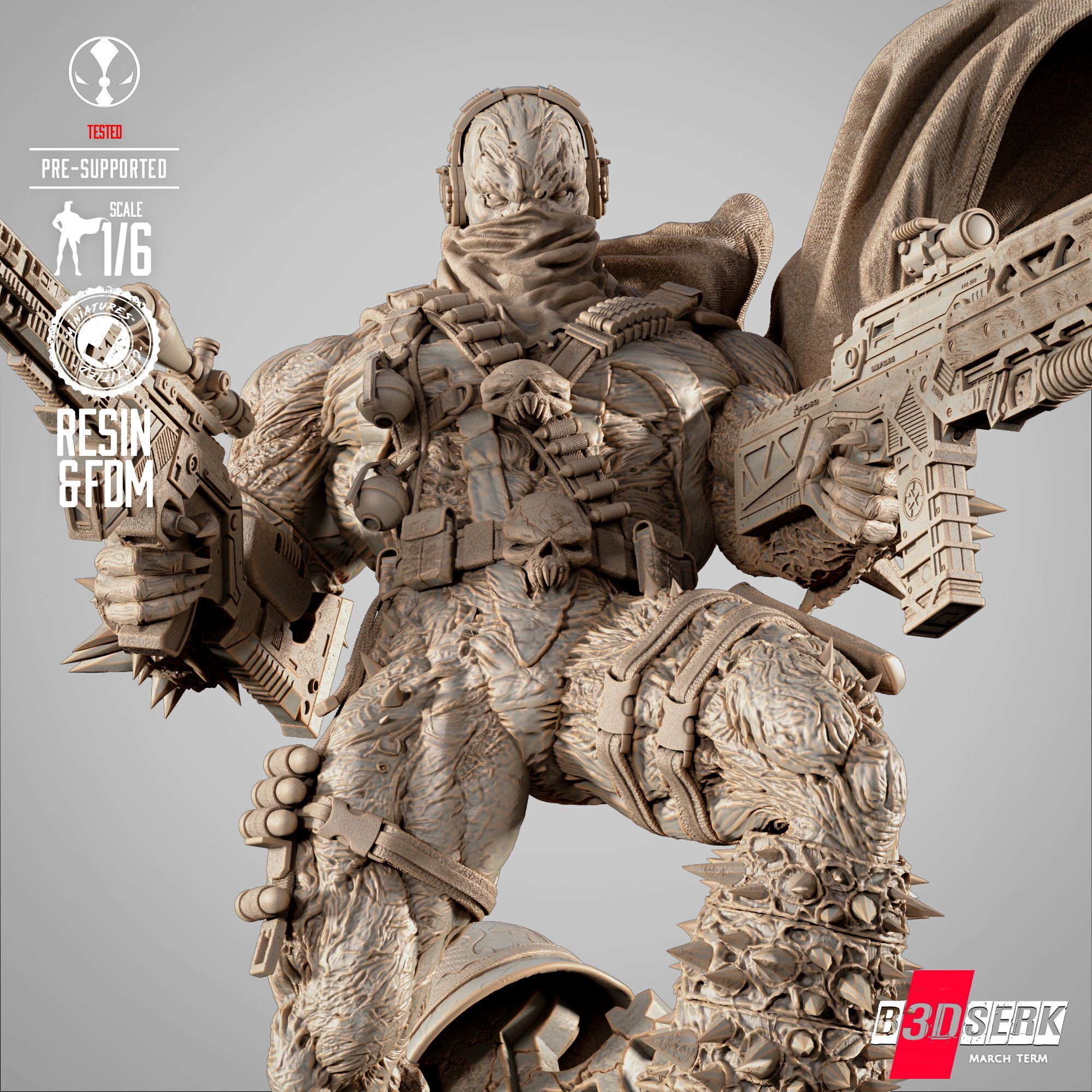 B3DSERK Commando Spawn Sculpture 3D print model_36