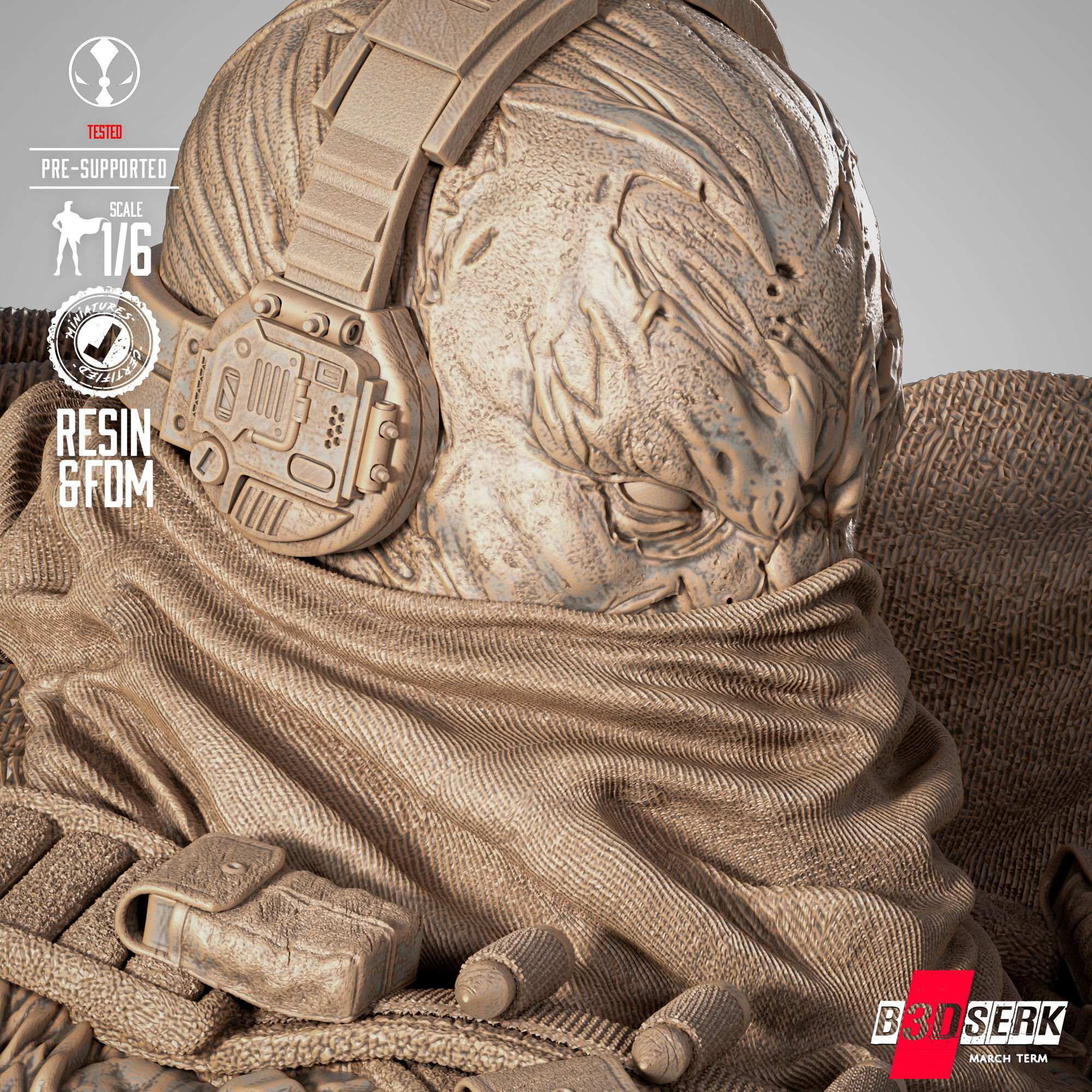 B3DSERK Commando Spawn Sculpture 3D print model_61