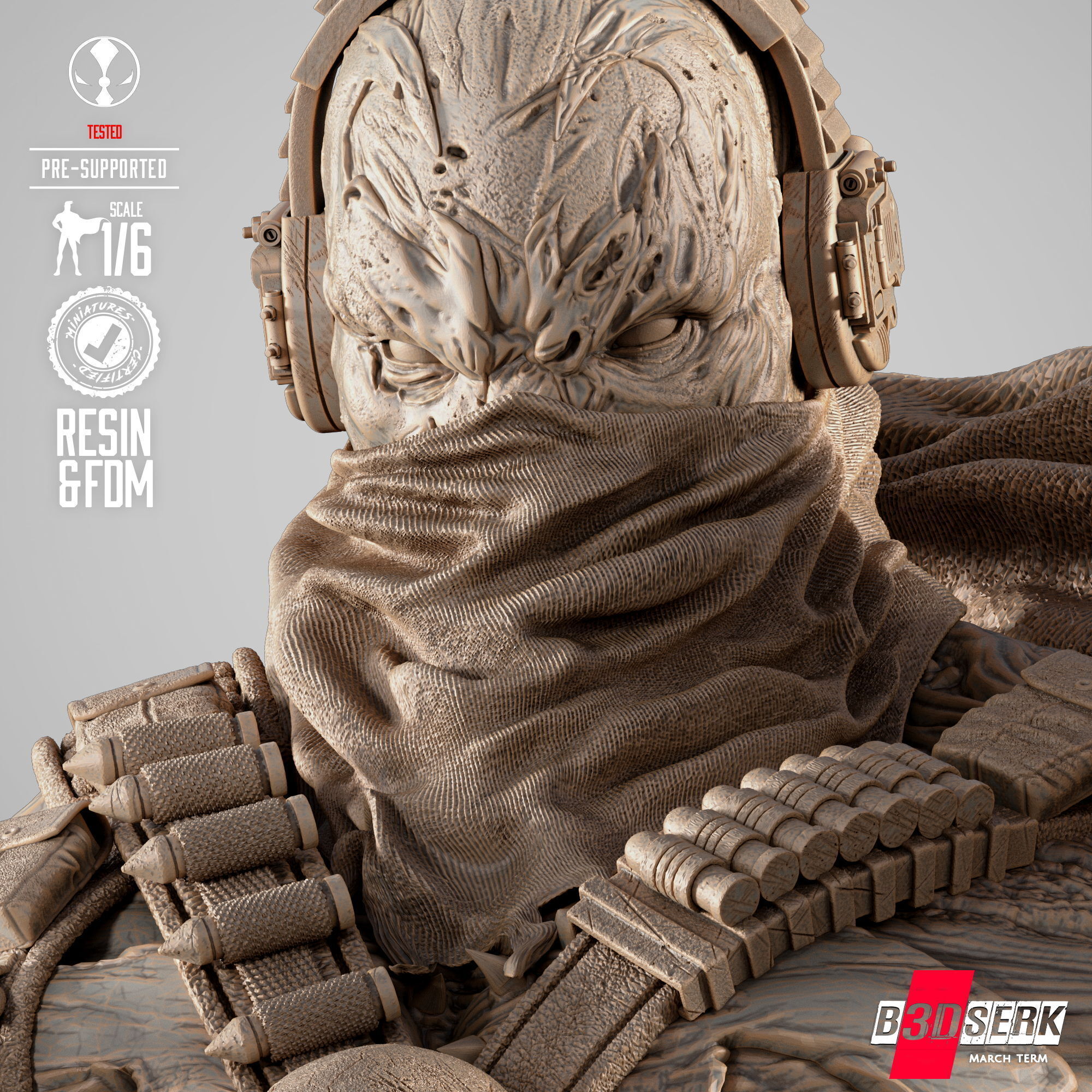 B3DSERK Commando Spawn Sculpture 3D print model_42