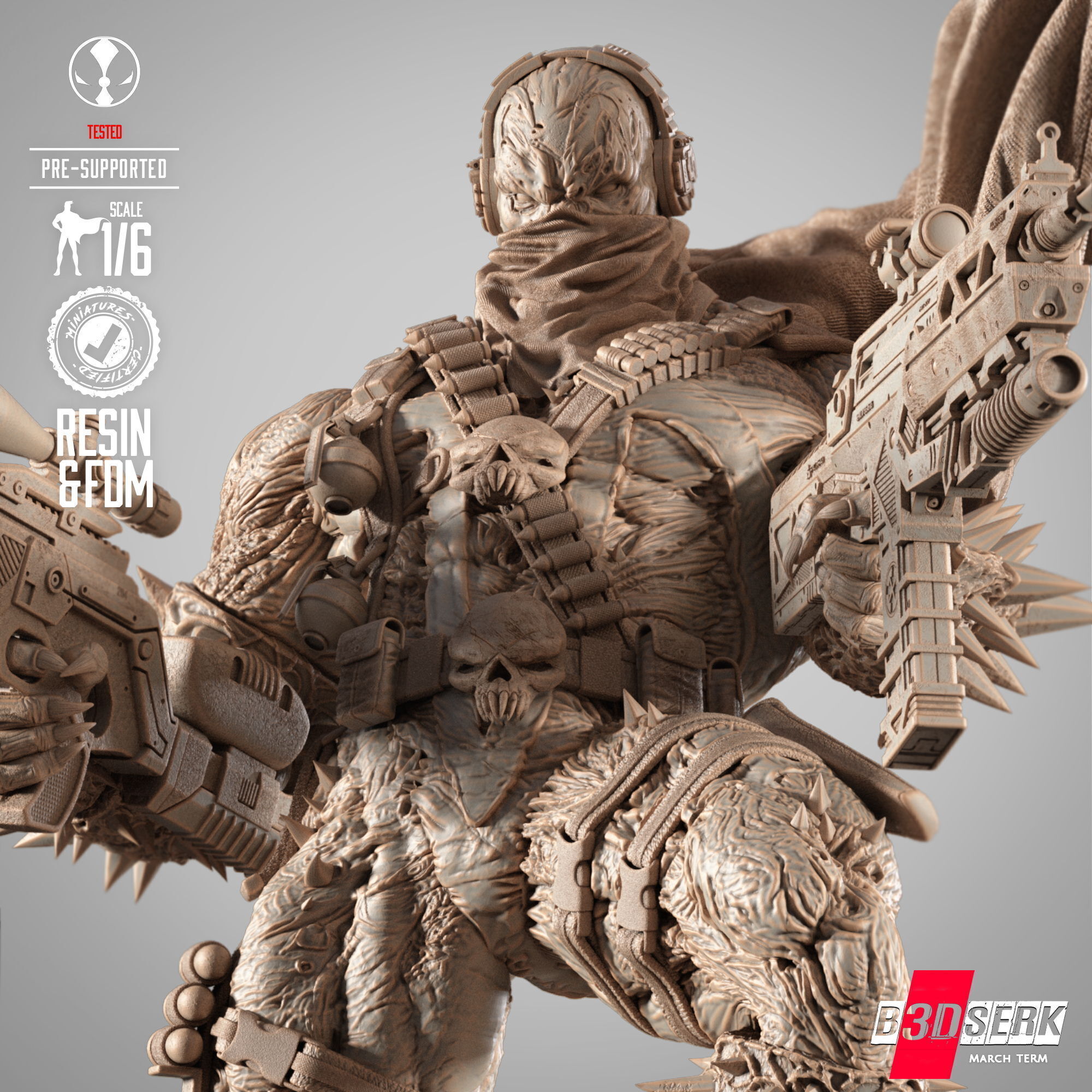 B3DSERK Commando Spawn Sculpture 3D print model_35