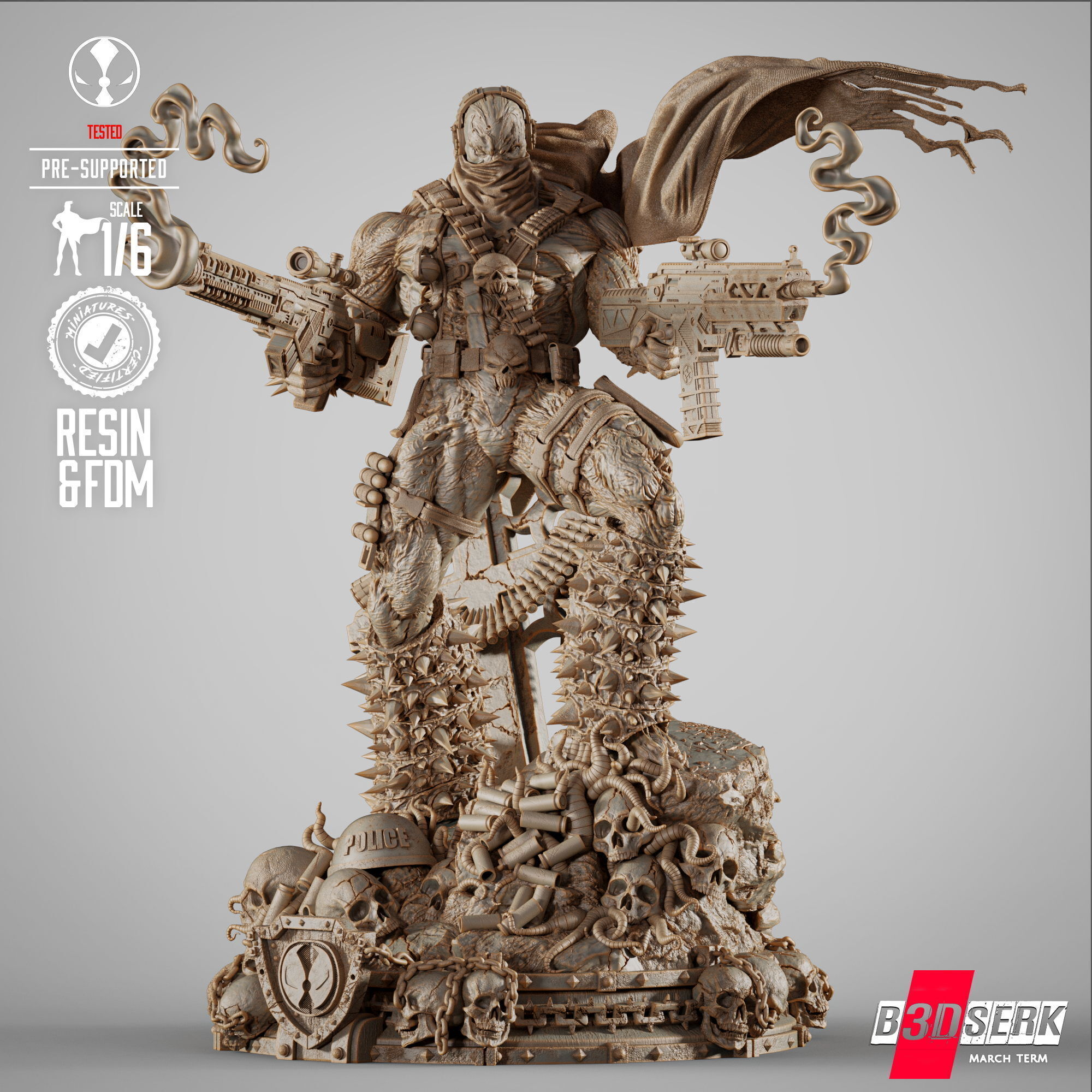 B3DSERK Commando Spawn Sculpture 3D print model_16