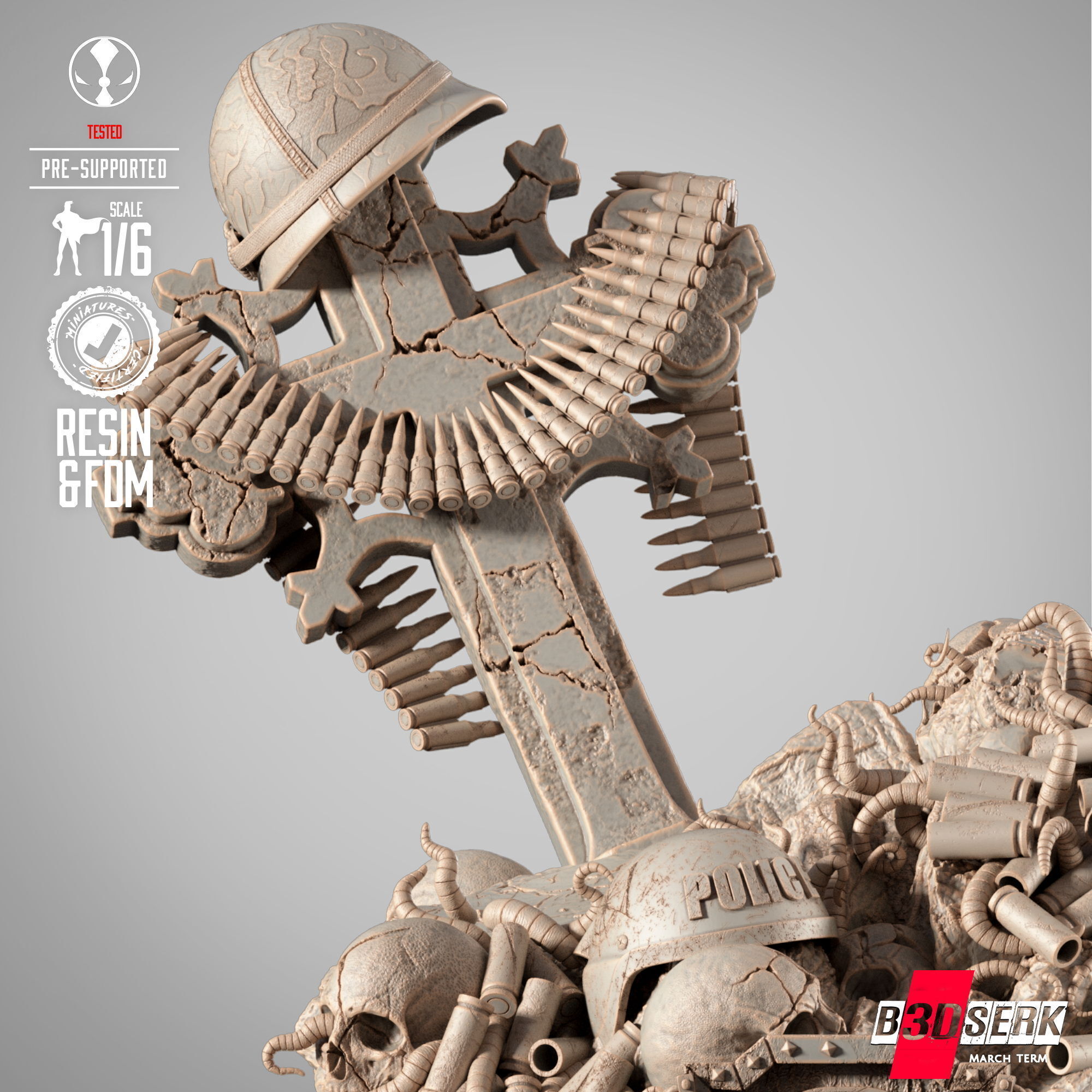 B3DSERK Commando Spawn Sculpture 3D print model_44