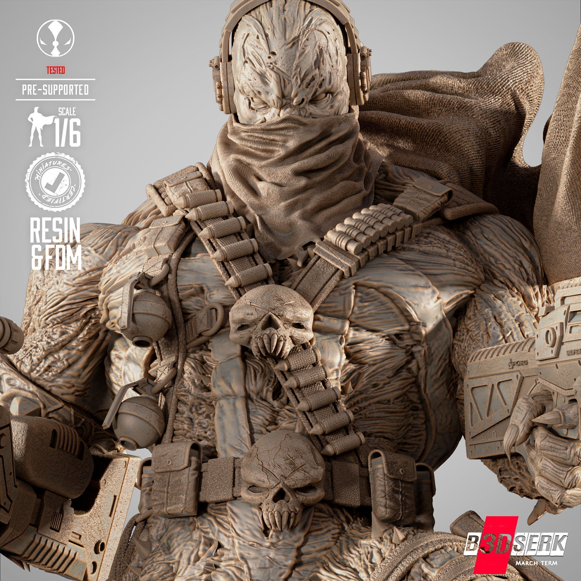 B3DSERK Commando Spawn Sculpture 3D print model_53
