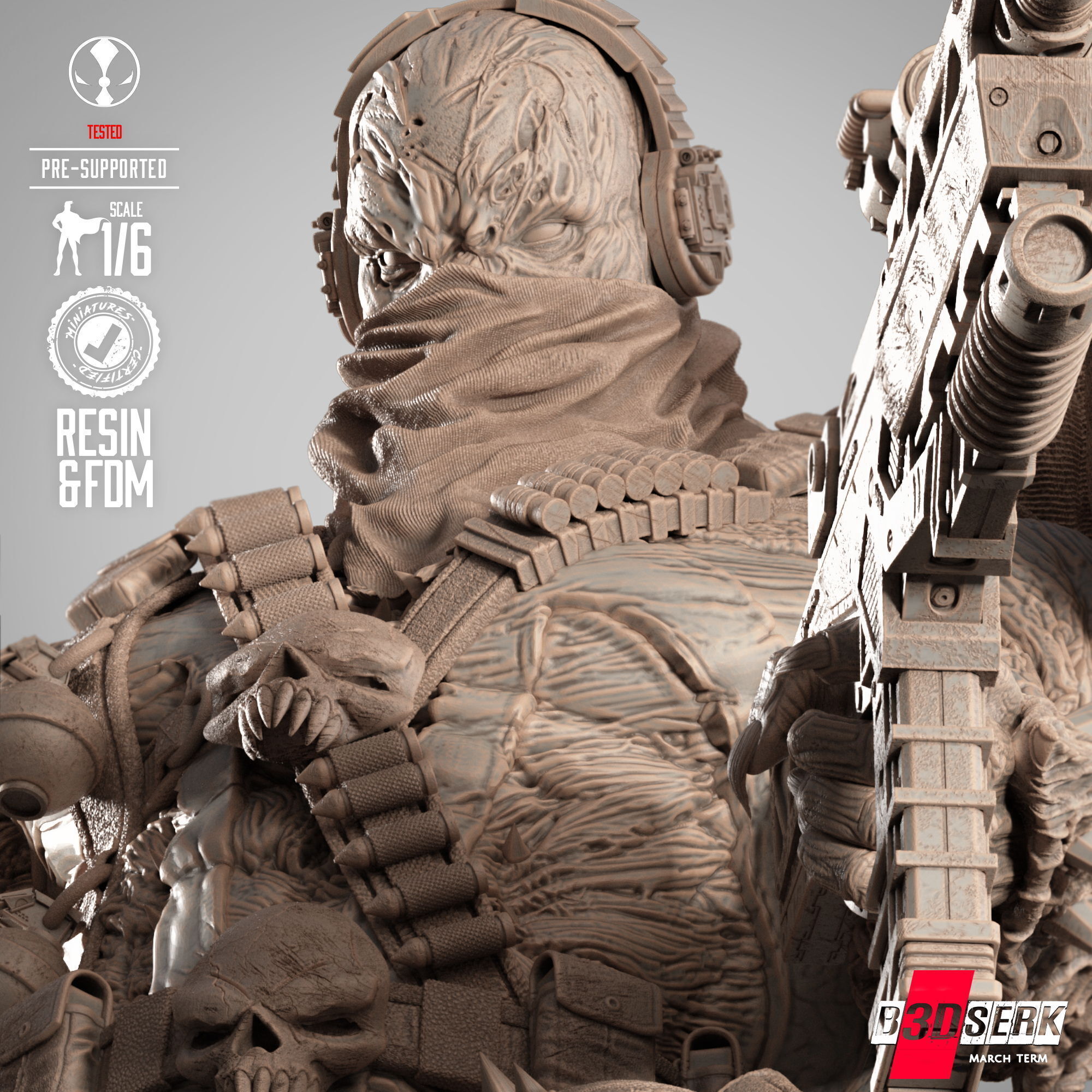 B3DSERK Commando Spawn Sculpture 3D print model_24