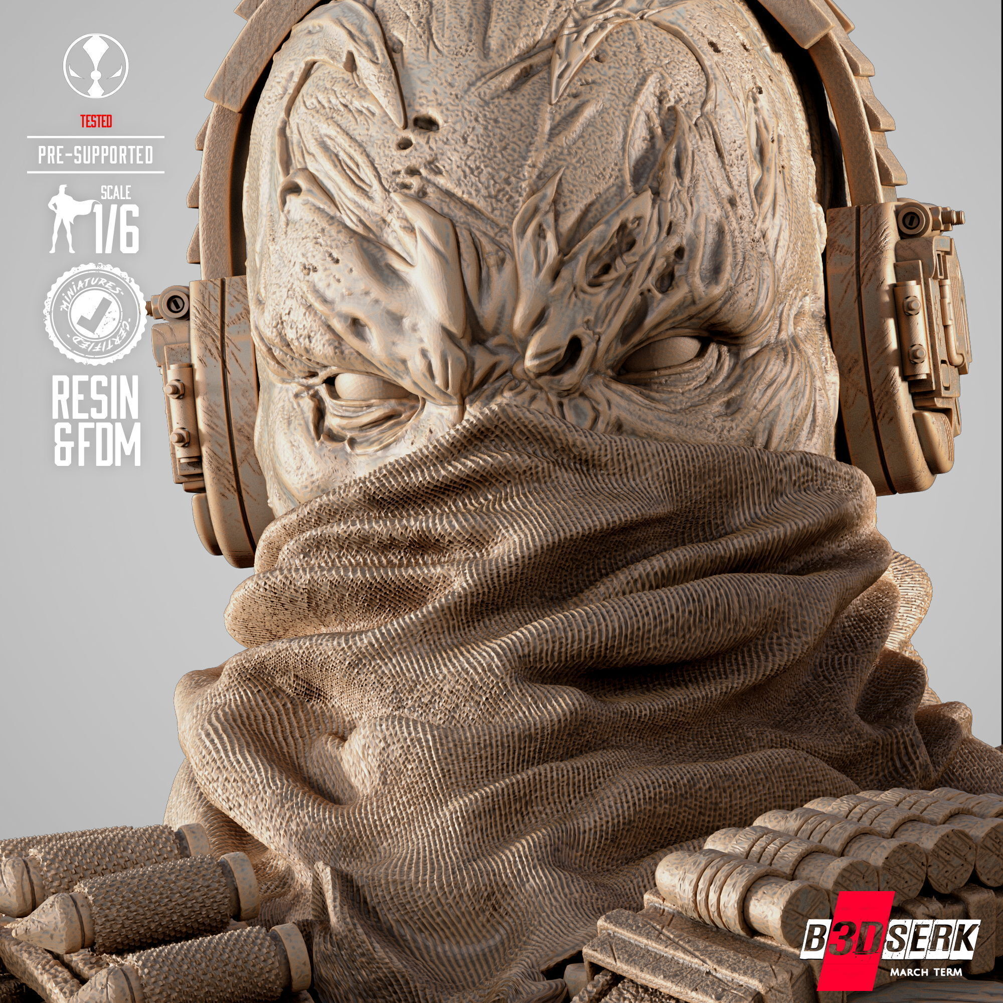 B3DSERK Commando Spawn Sculpture 3D print model_60