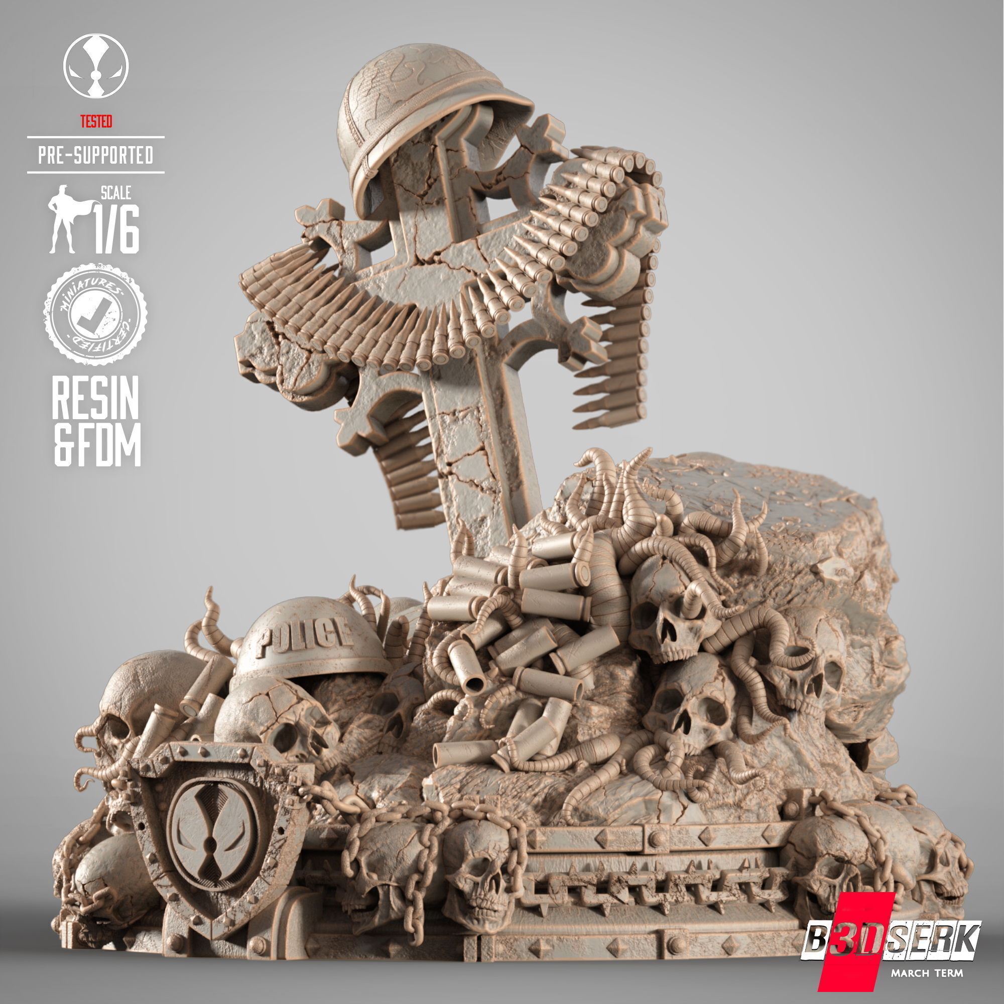 B3DSERK Commando Spawn Sculpture 3D print model_46