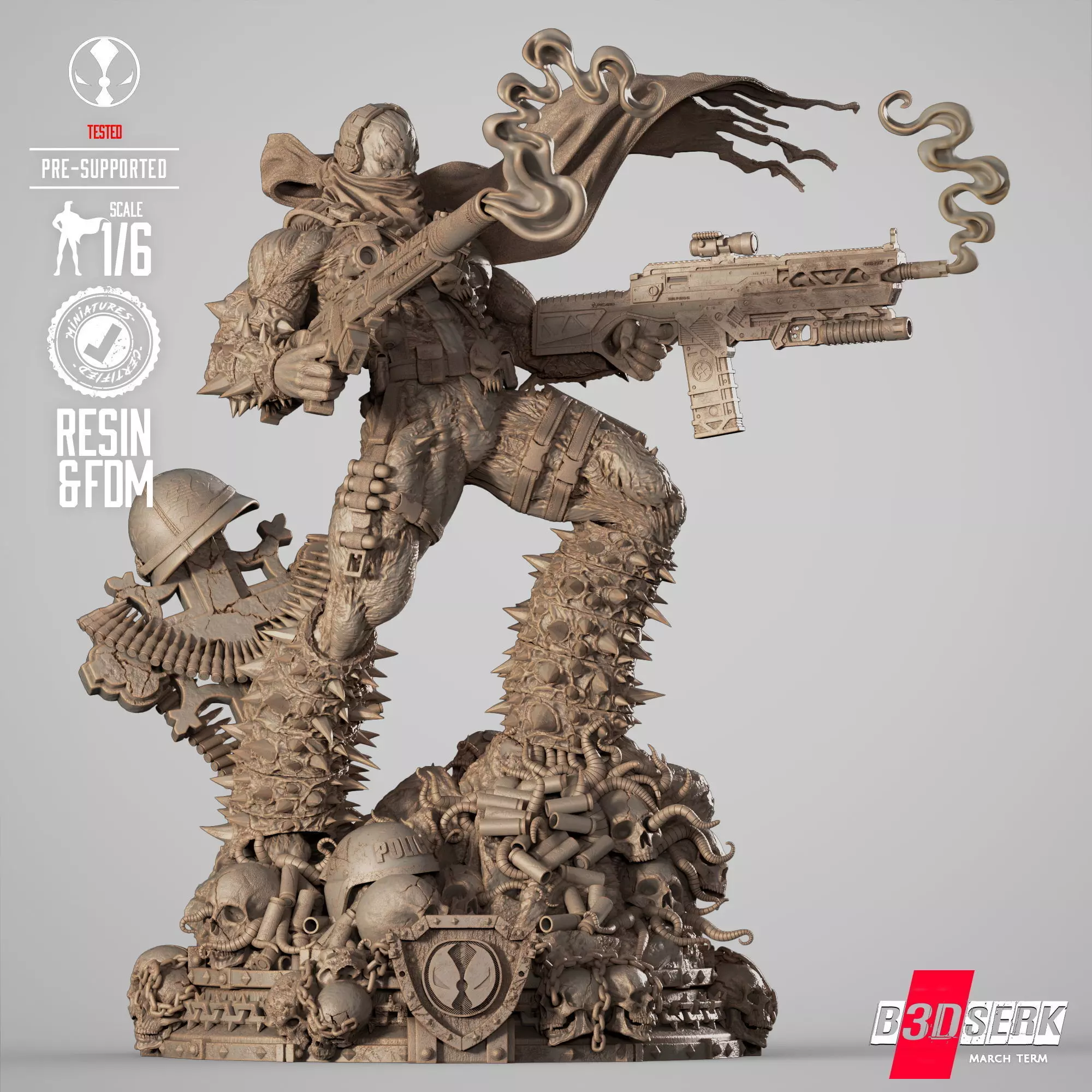 B3DSERK Commando Spawn Sculpture 3D print model_0